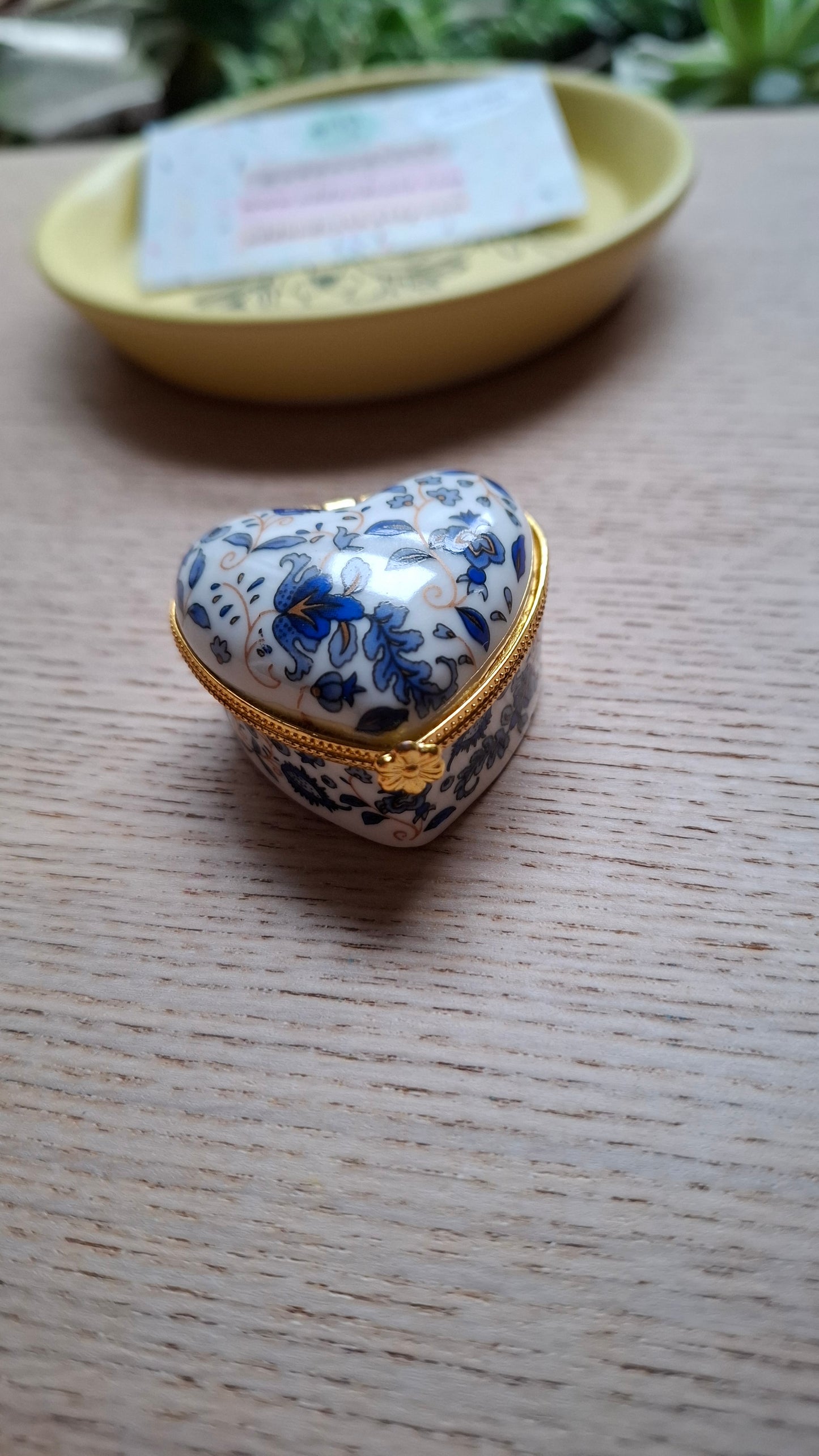 'Cunt' Upcycled Mini Trinket/Pill Pot Blue & White Floral