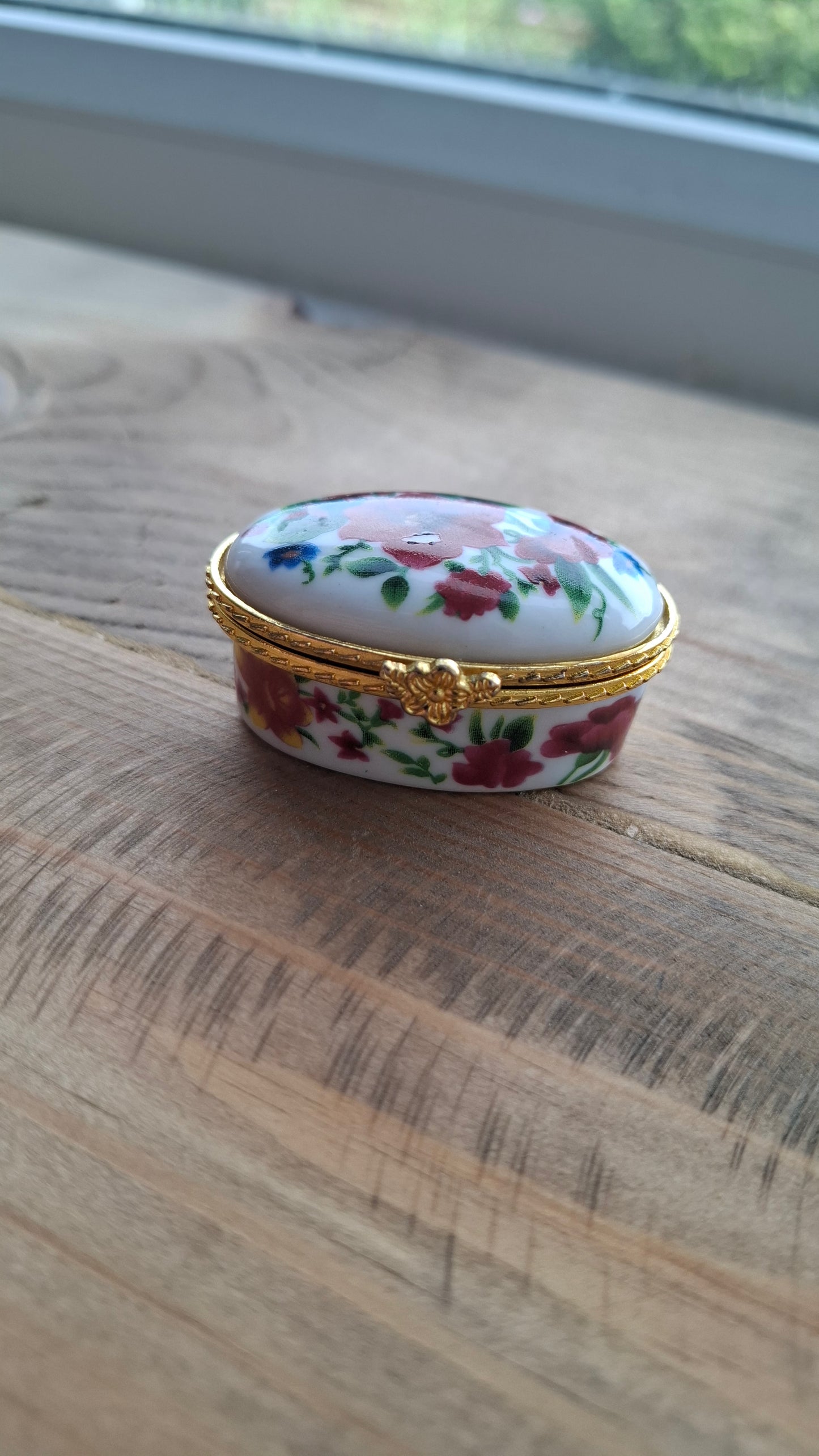 'Cunt' Upcycled Little Oval Trinket Pot (WHITE PATCH ON LID - SEE DESCRIPTION/PICS)