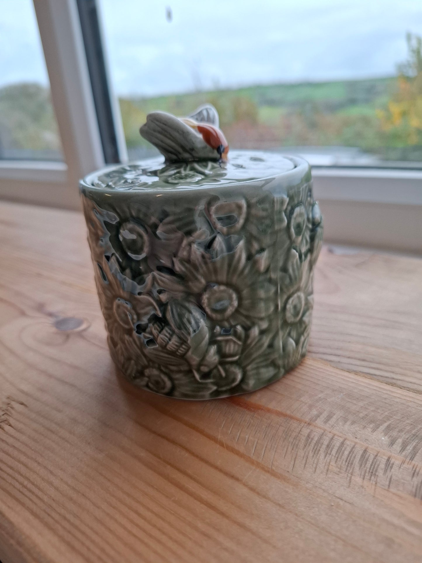 'Cunt' Fancy Green Bee Ceramic Pot