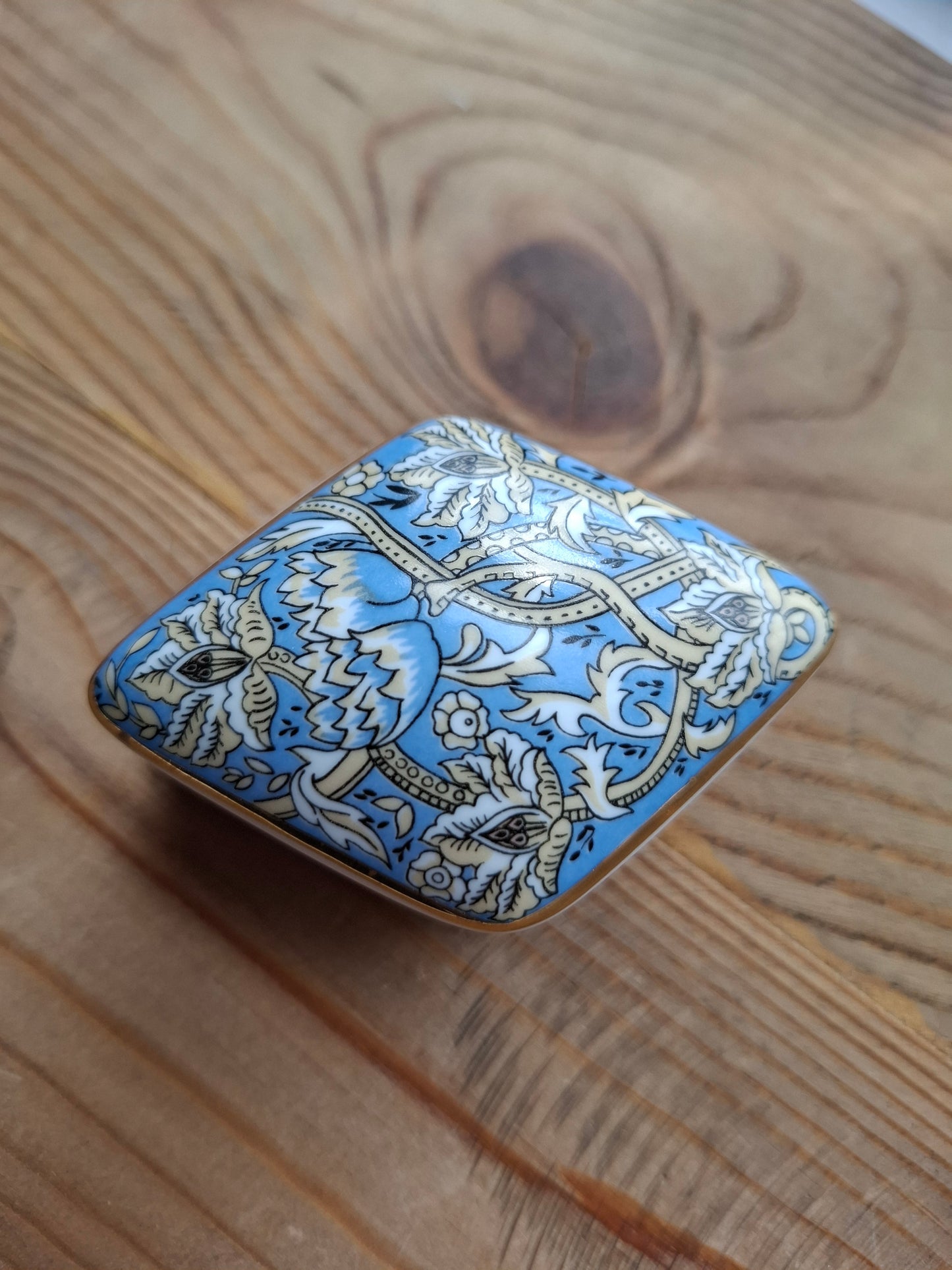 'Cunt' Upcycled Fancy Blue/Cream Trinket Pot