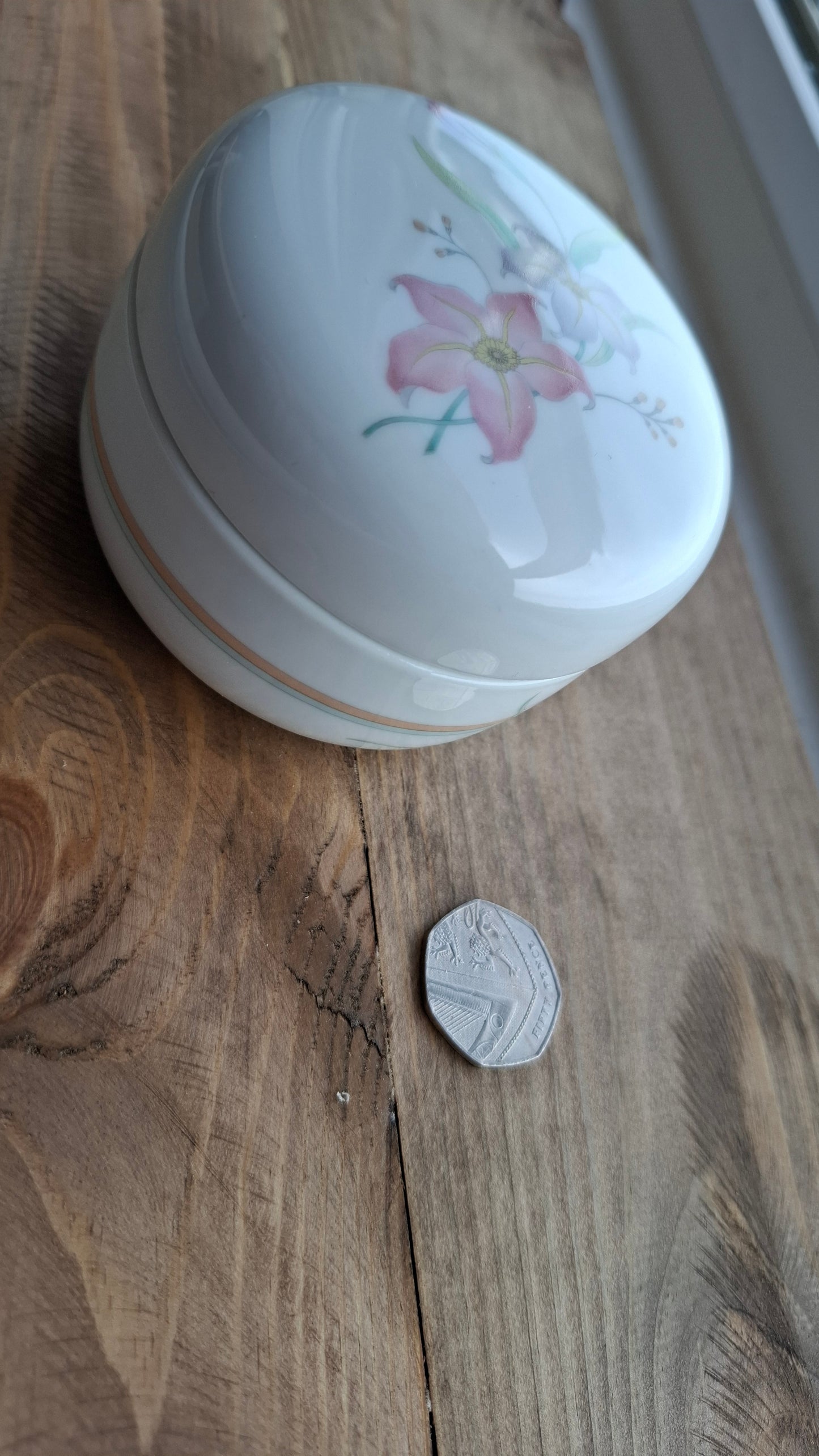 'Cunt' Upcycled White Chunky Round Lily Trinket Pot