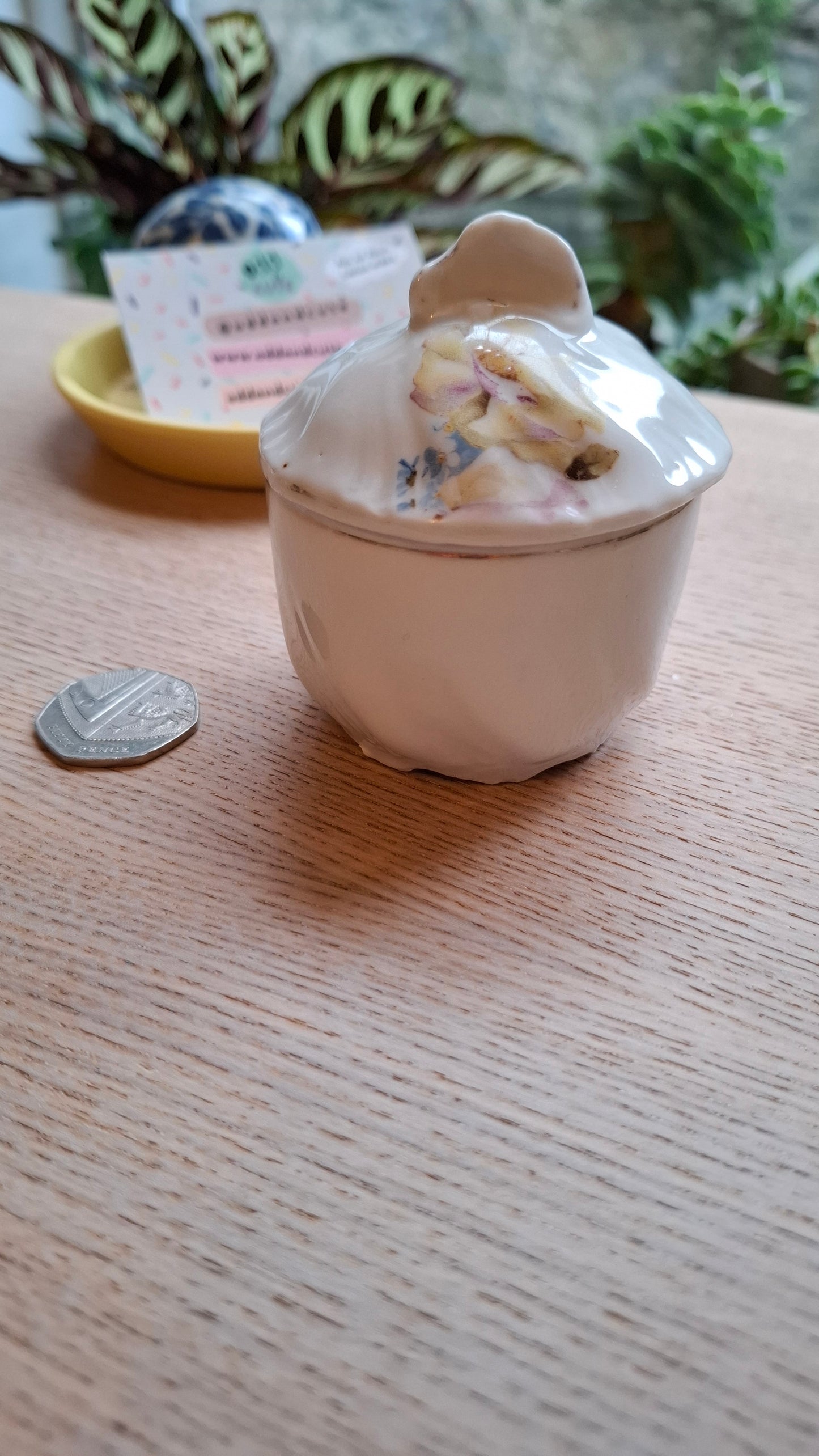 'Git' Upcycled Small Floral Trinket Pot