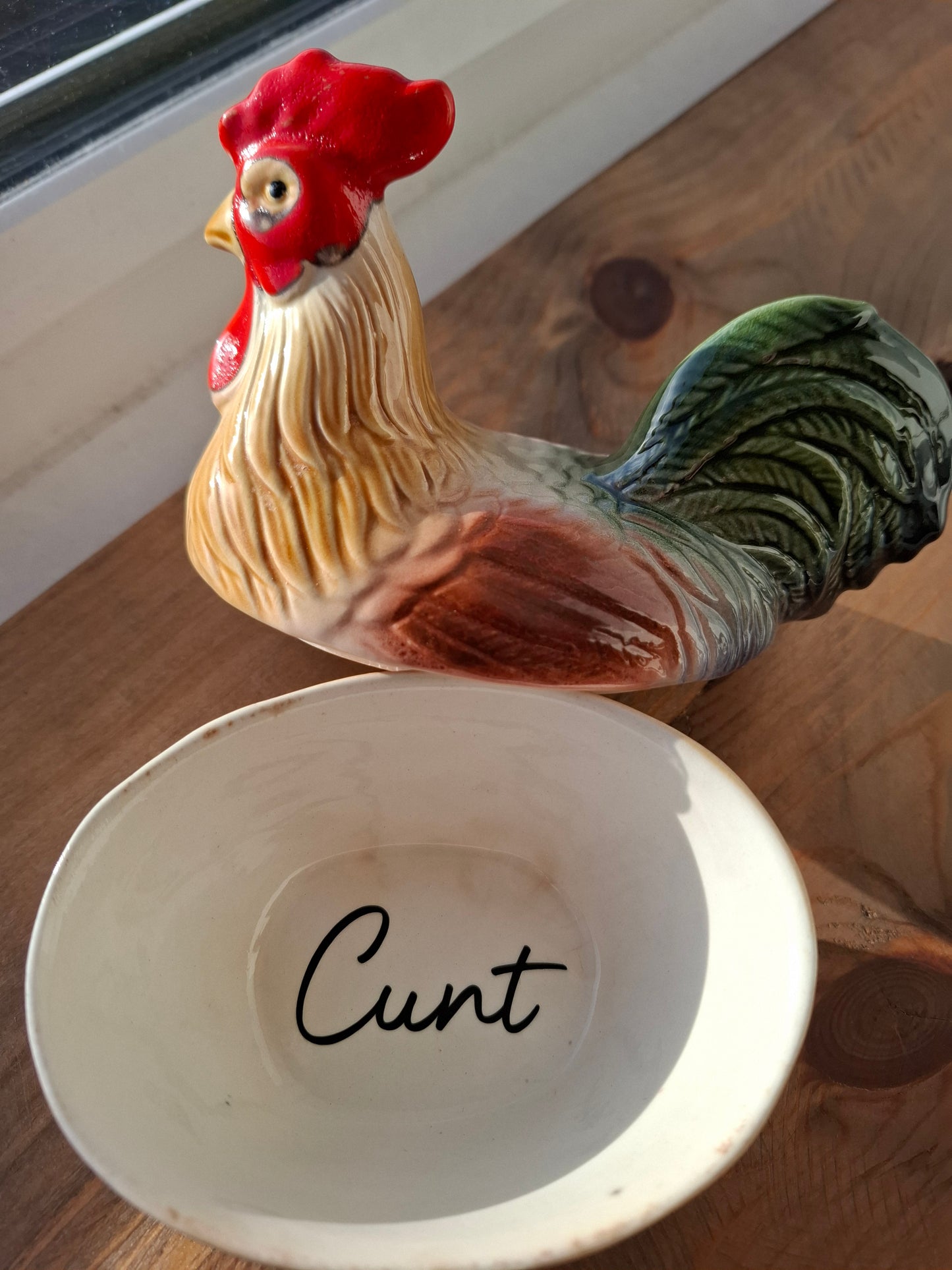 'Cunt' Upcycled Fancy Chicken Ceramic Pot