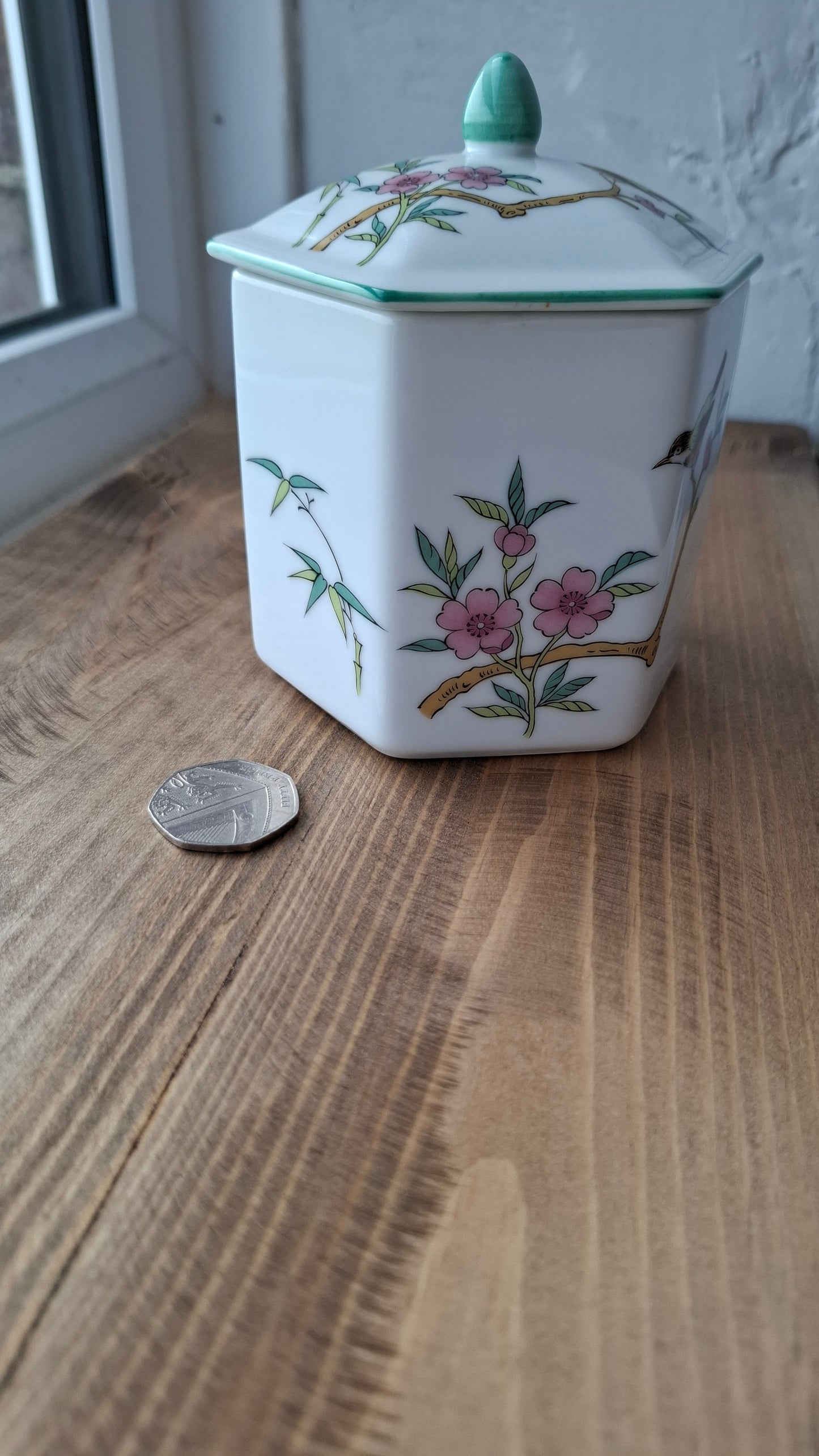 'Cunt' Upcycled Bird Hexagonal Shaped Ceramic Pot