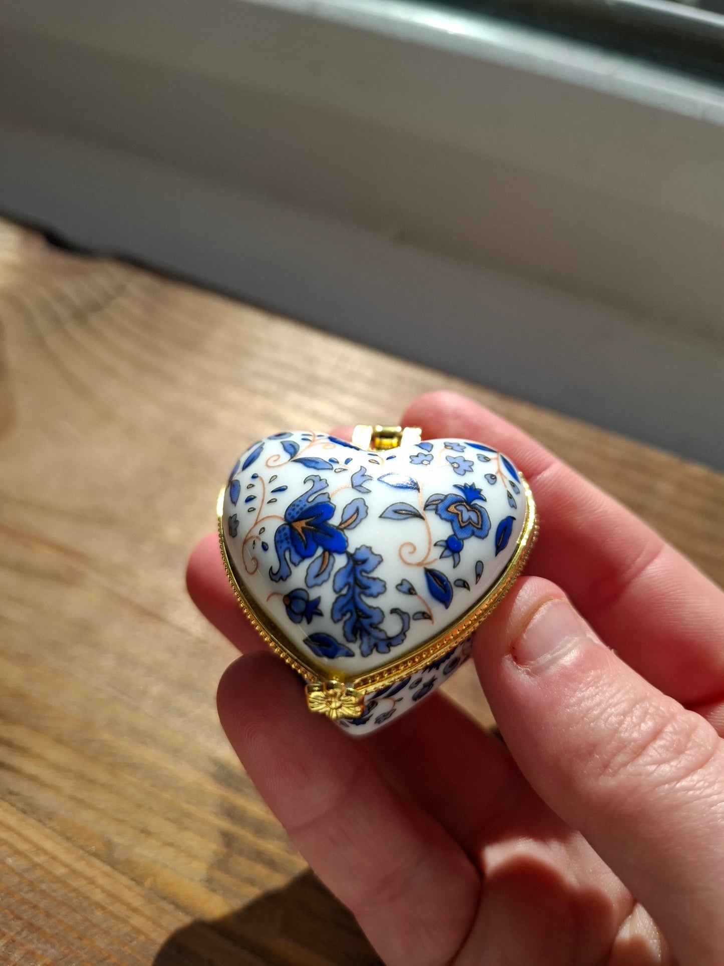 'Twat' Mini Floral Blue And White Trinket/Pill Pot