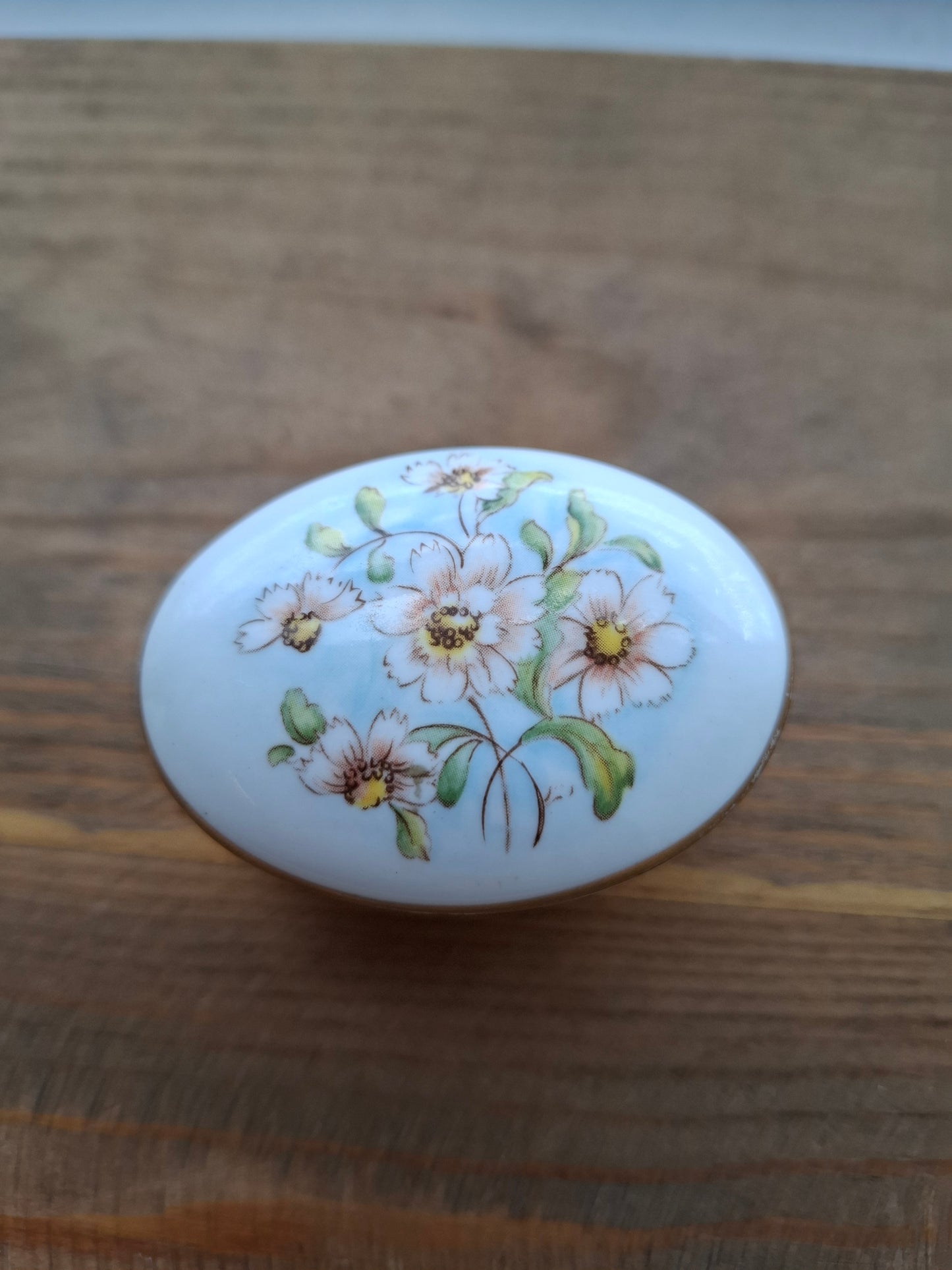 'Twat' Upcycled Small Oval Shaped Floral Trinket Pot