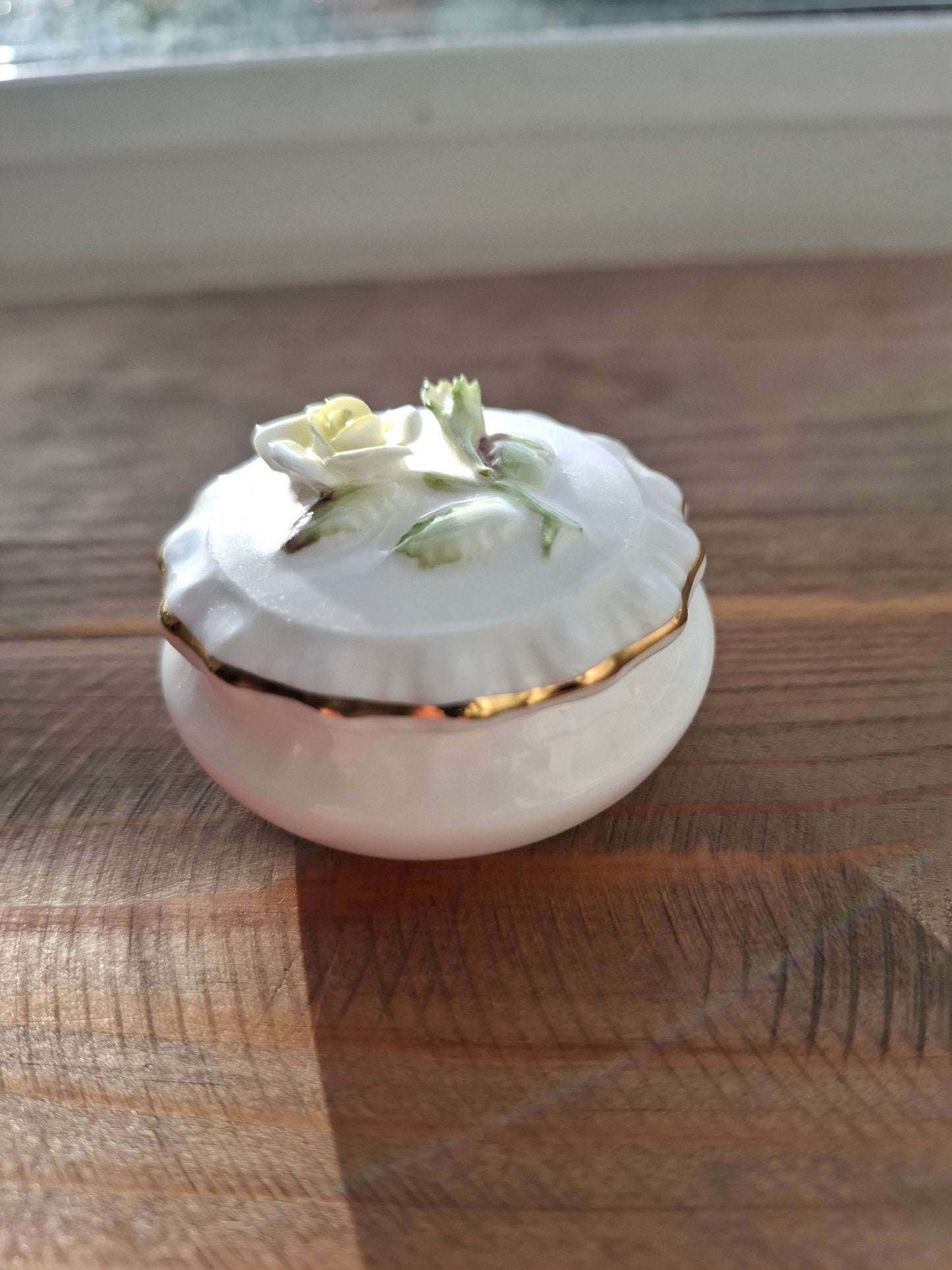 'Twat' Upcycled Small Round Yellow Flower Trinket Pot