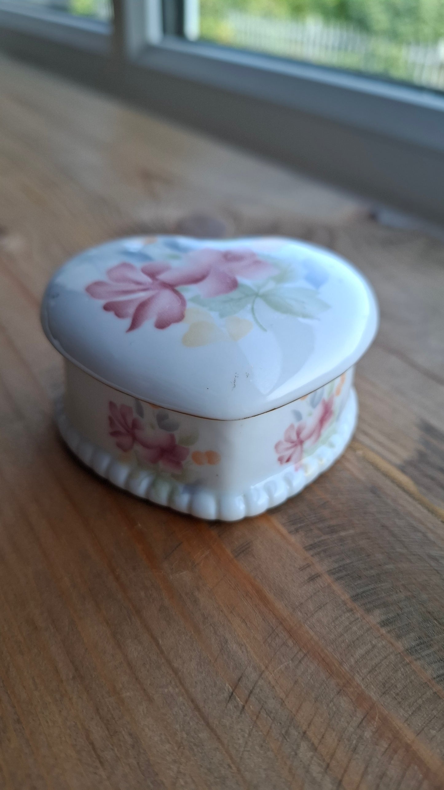 'Cunt' Upcycled Small White Heart Shaped Trinket Pot