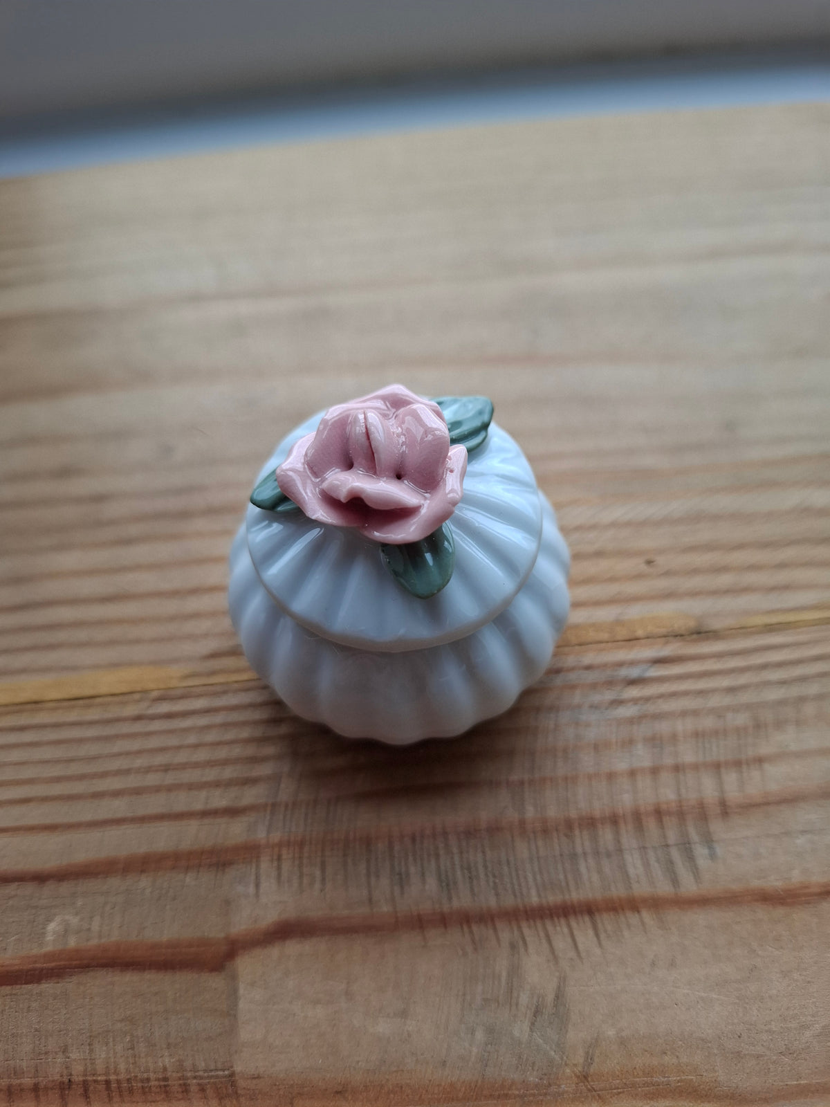'Cunt' Upcycled Little Pink Rose Ridged Trinket Pot