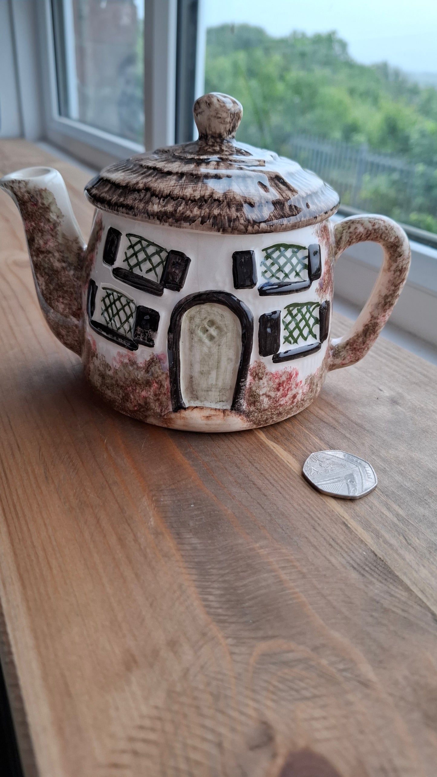 'Cunt' Upcycled Round Cottage Teapot
