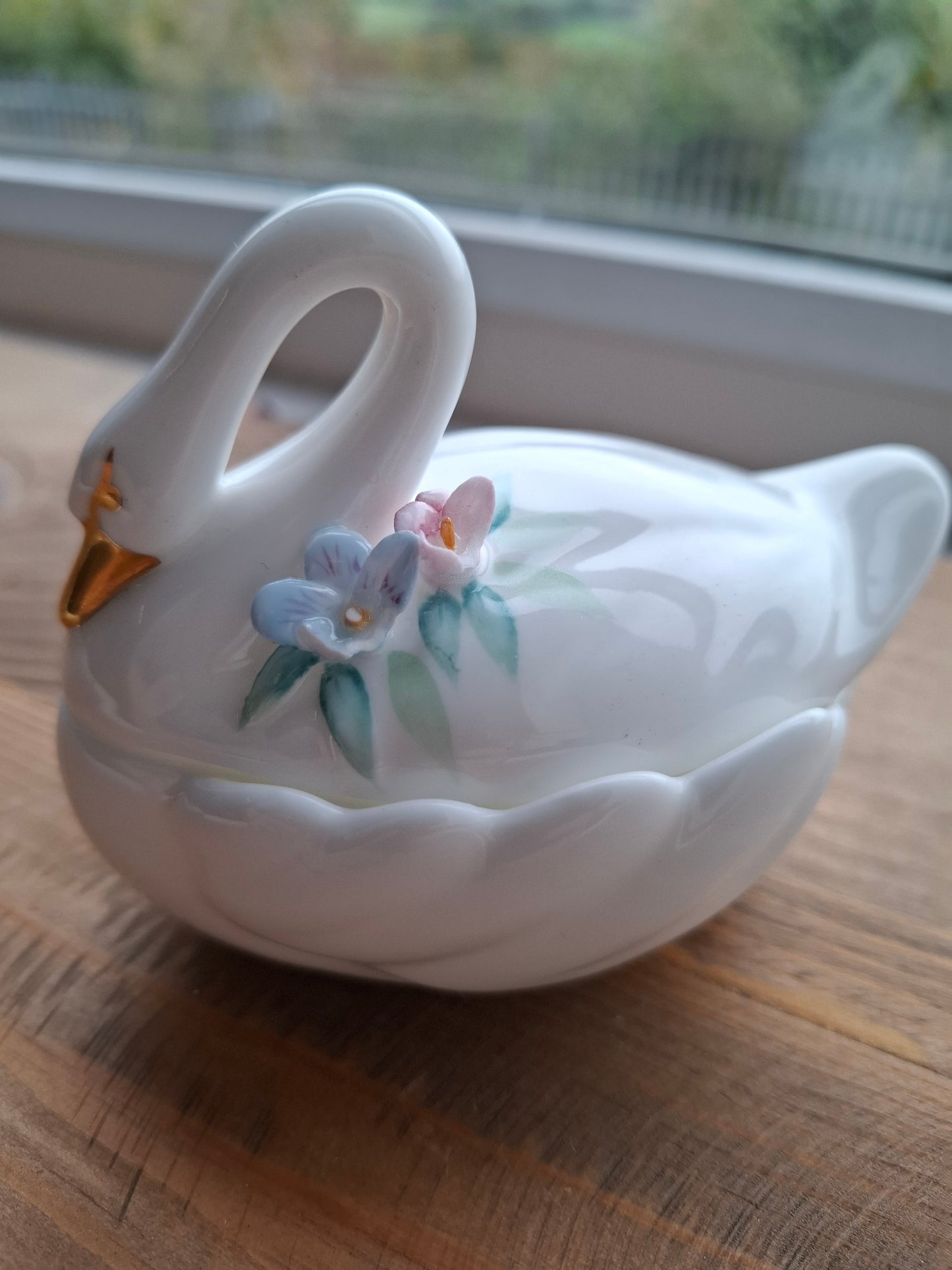 'Cunt' Upcycled White Swan Trinket Pot  (DISCOUNTED)