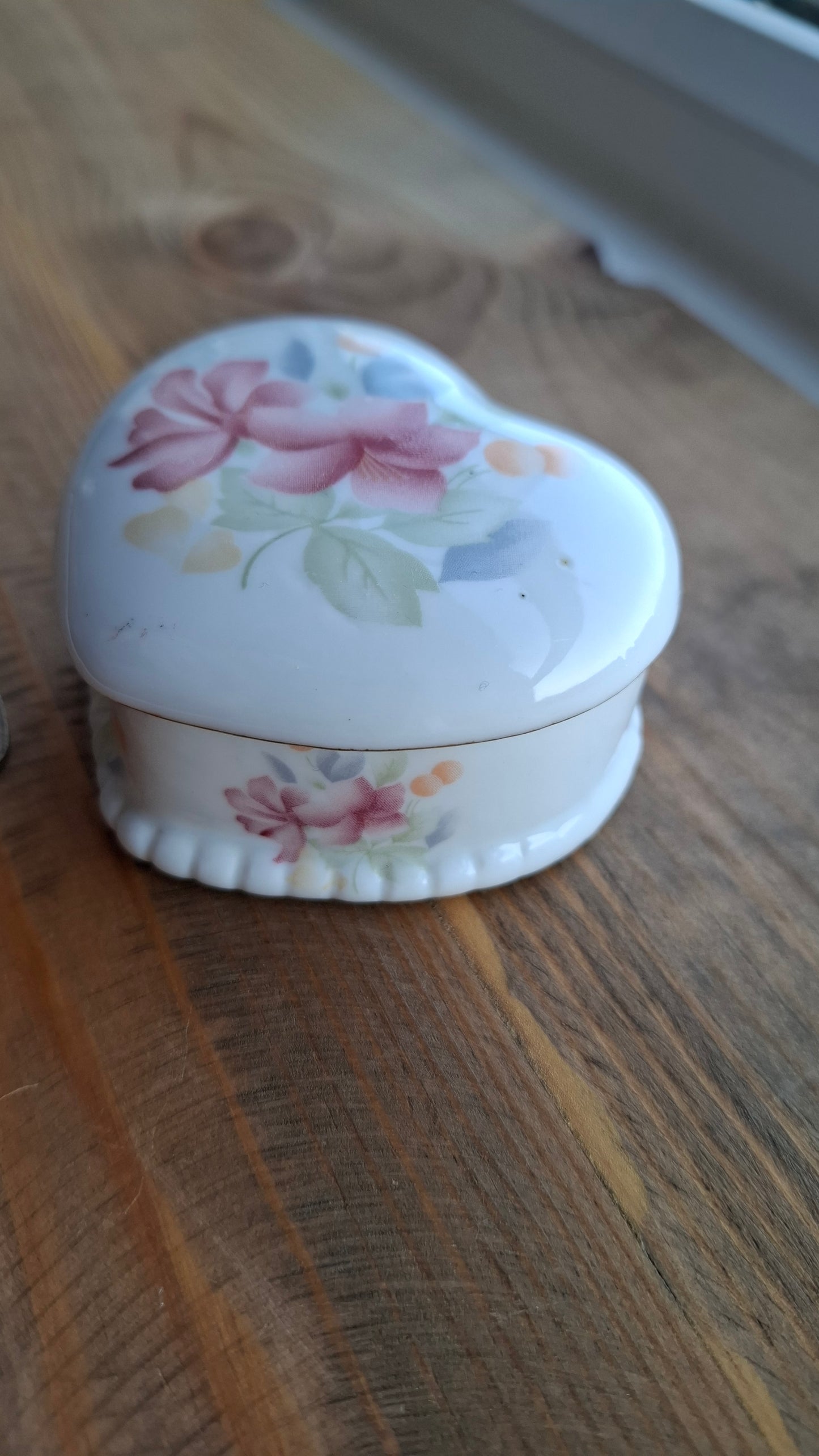 'Cunt' Upcycled Small White Heart Shaped Trinket Pot
