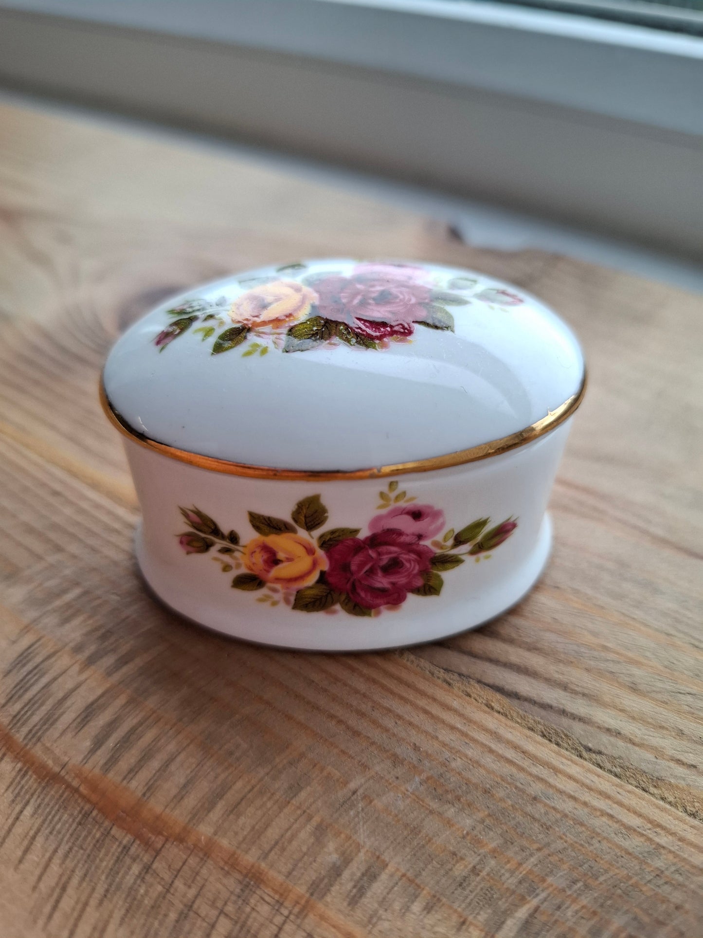 'Twat' Upcycled Small Cottage Rose Trinket Pot