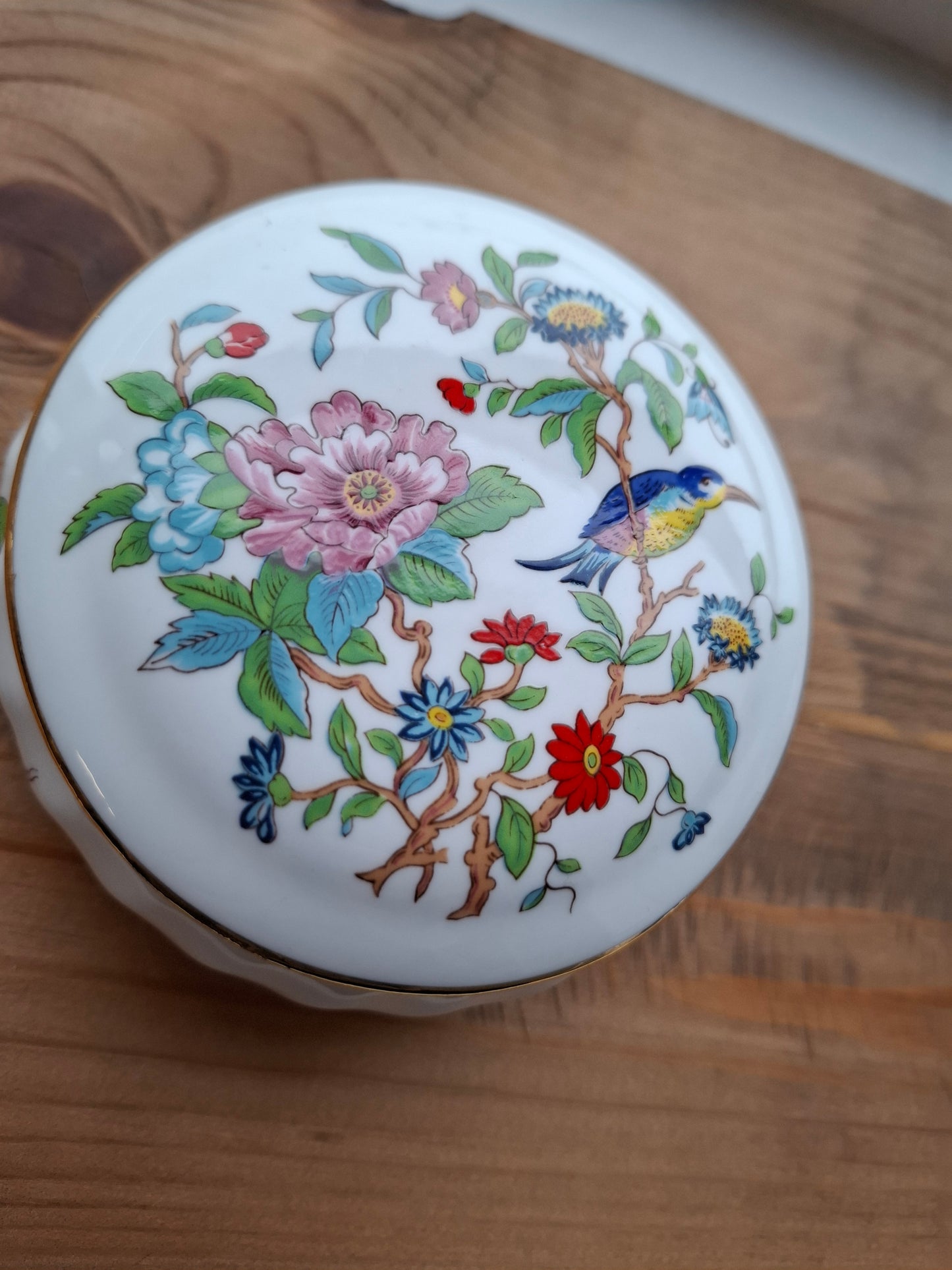 'Sugar Tits' Upcycled Medium Sized Floral Bird Trinket Pot