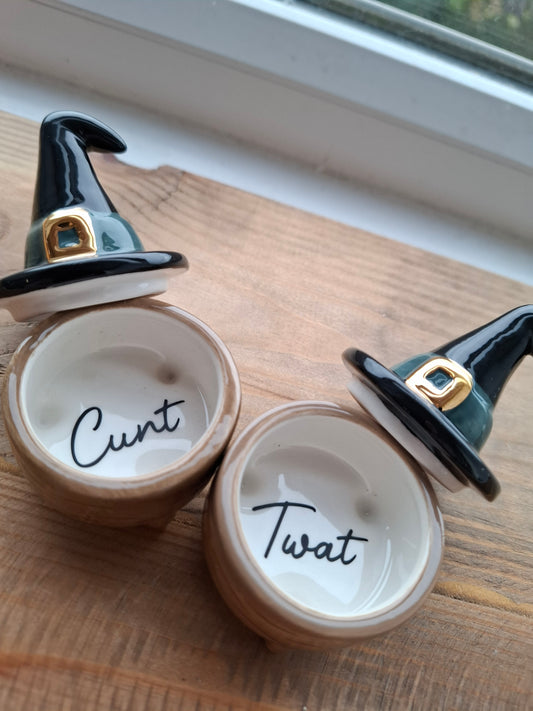 'Cunt/Twat' Upcycled Witches Hat Trinket Pot (MYSTERY)