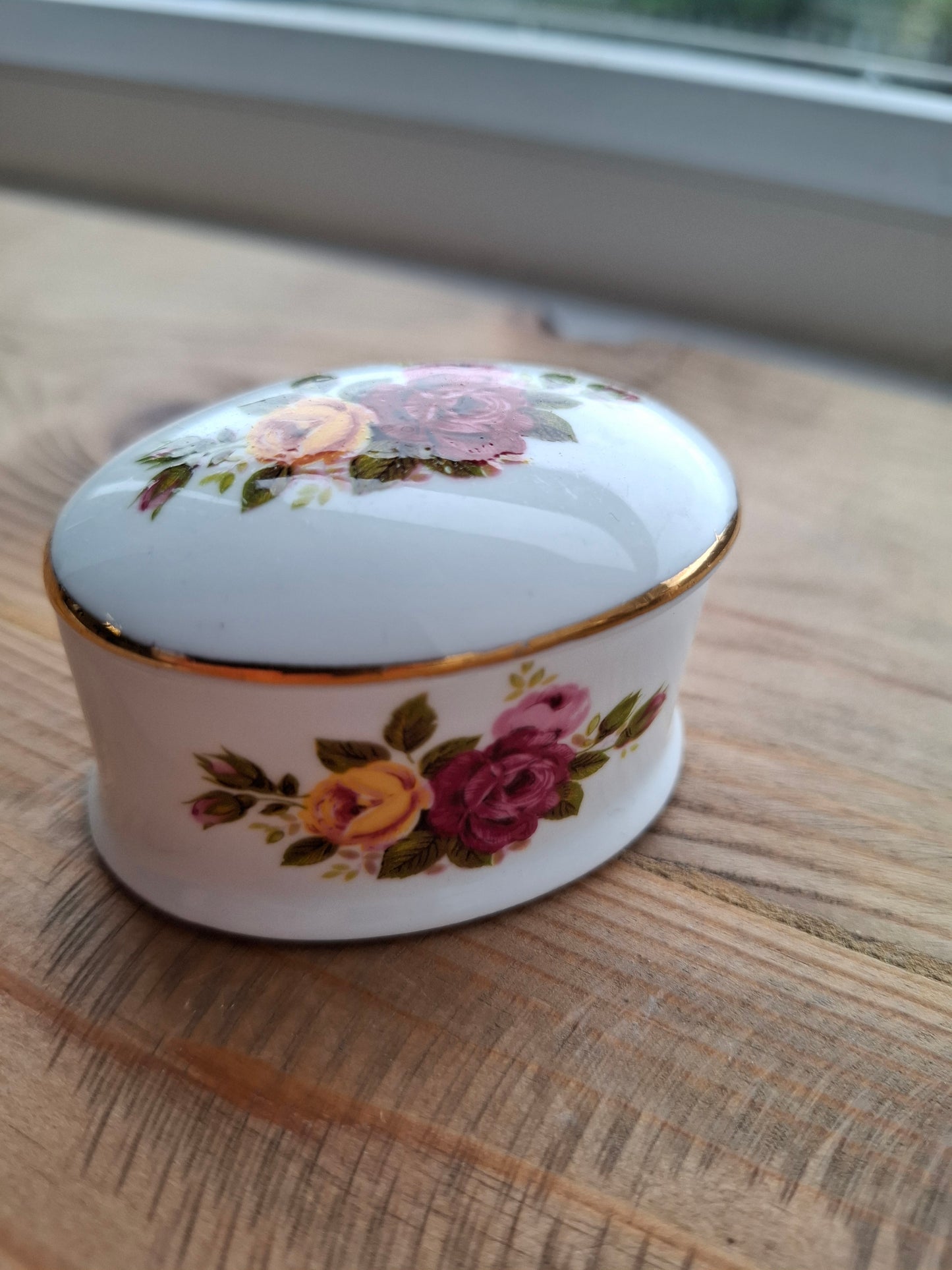 'Twat' Upcycled Small Cottage Rose Trinket Pot