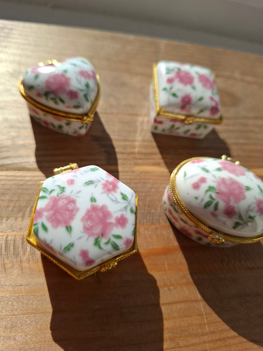 'Cunt' Upcycled Mini Trinket/Pill Pot Pink Floral