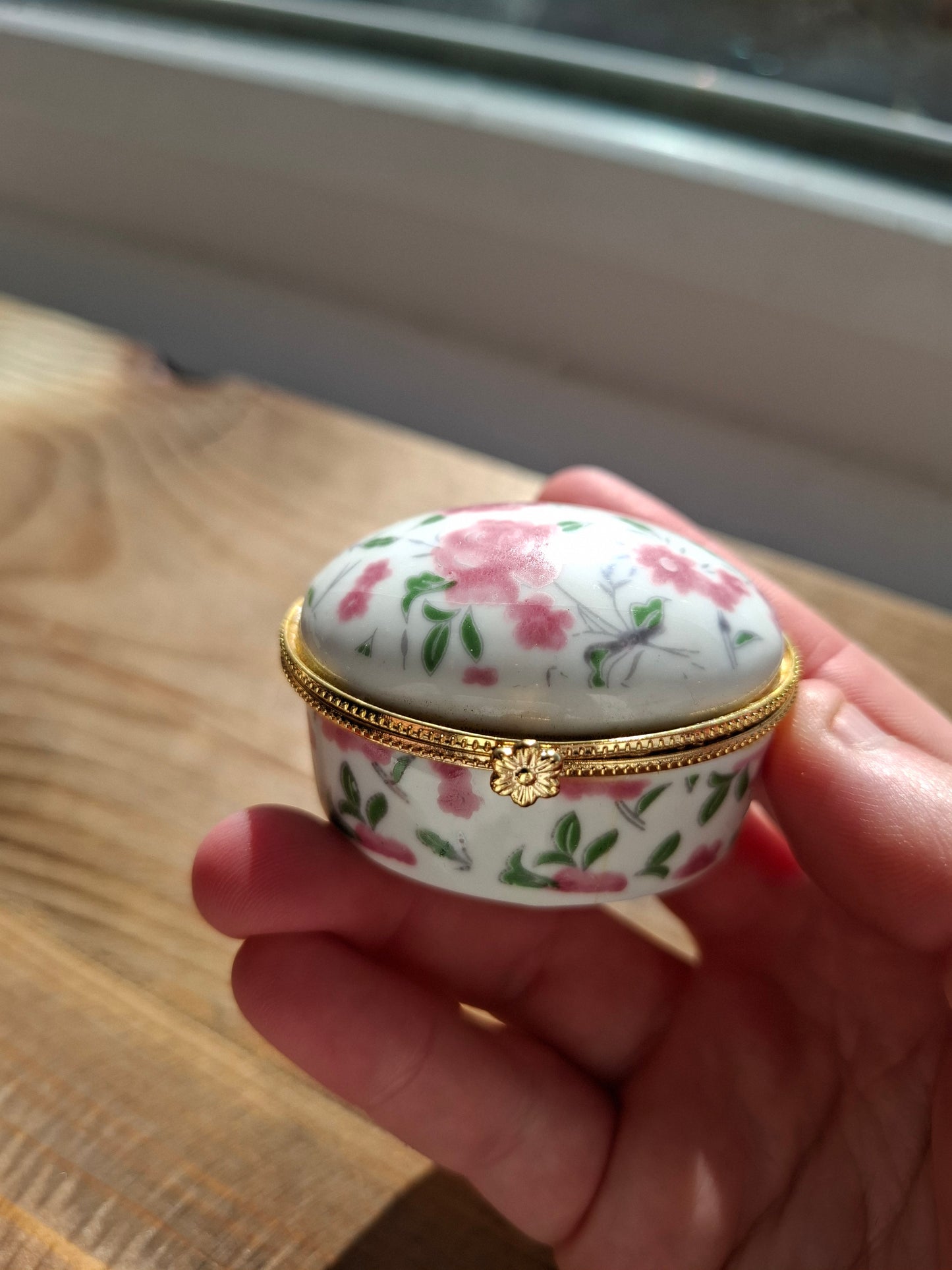 'Cunt' Upcycled Mini Trinket/Pill Pot Pink Floral