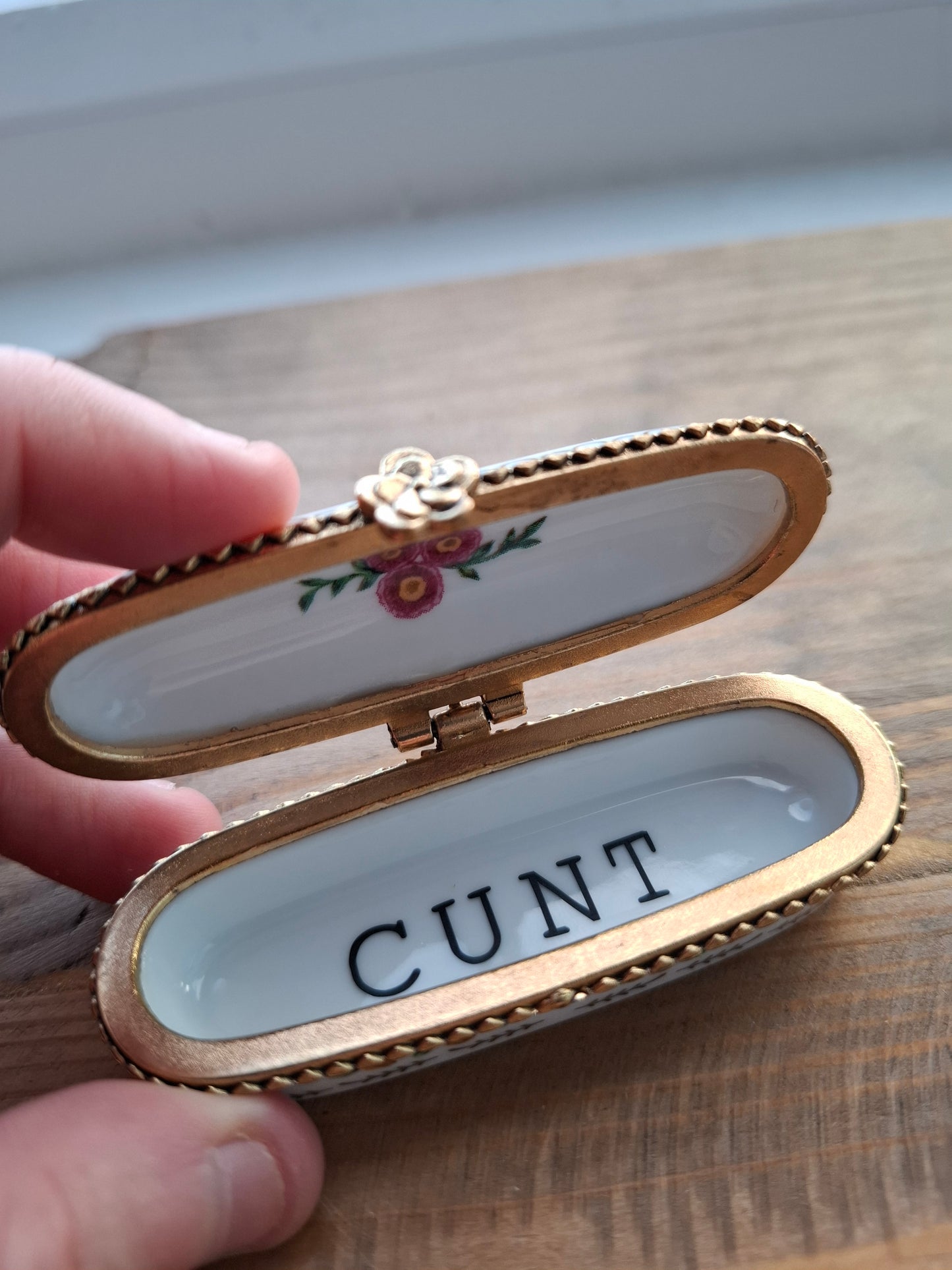 'CUNT' Upcycled Pretty Long Pill Pot