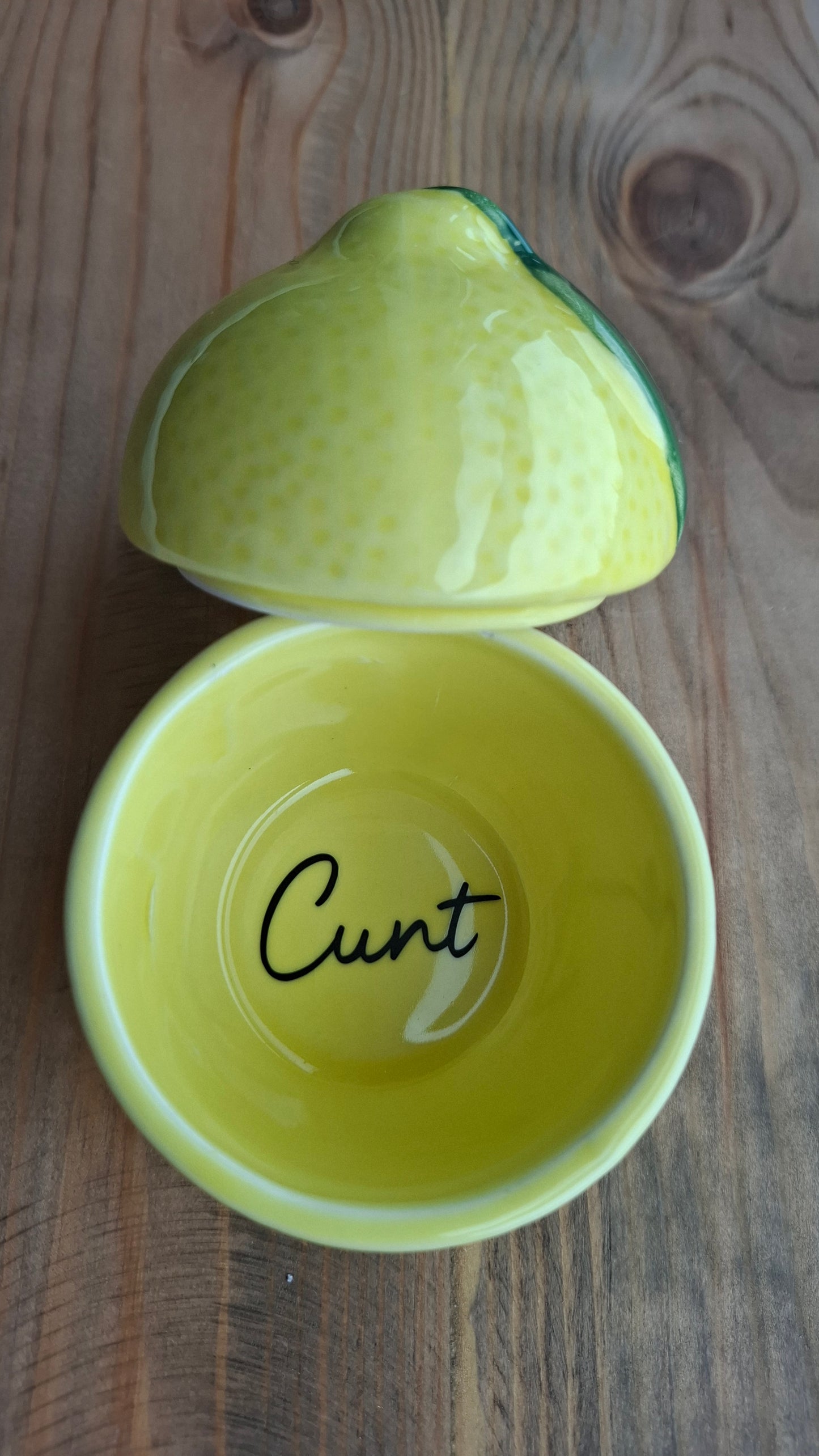 'Cunt' Upcycled Lemon Trinket Pot