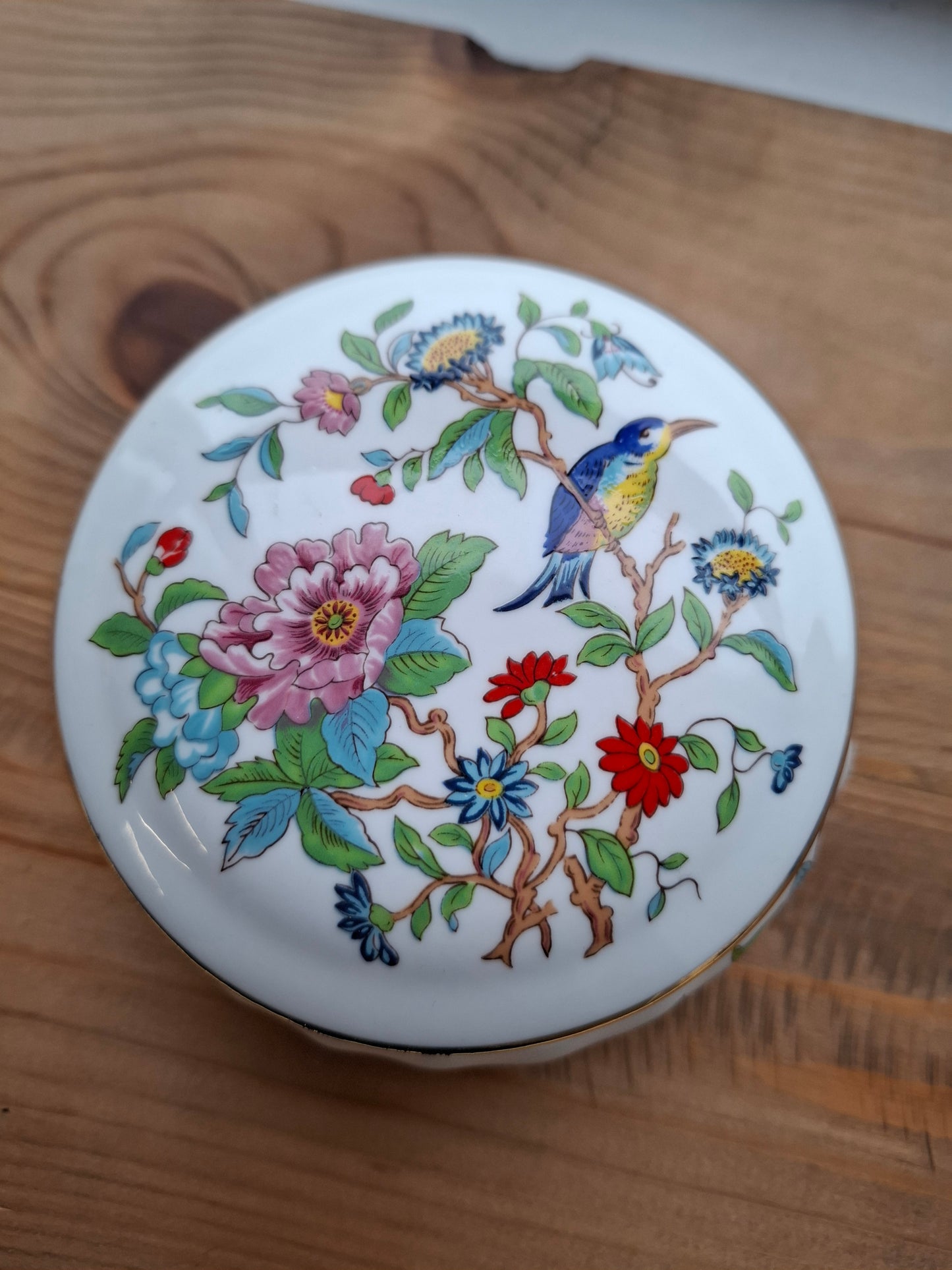 'Sugar Tits' Upcycled Medium Sized Floral Bird Trinket Pot