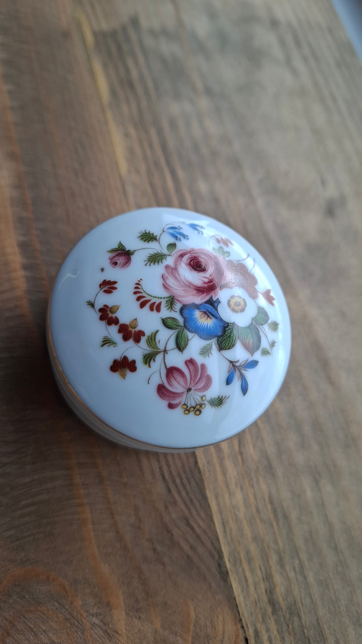 'Cunt' Upcycled Small White Colourful Floral Trinket Pot