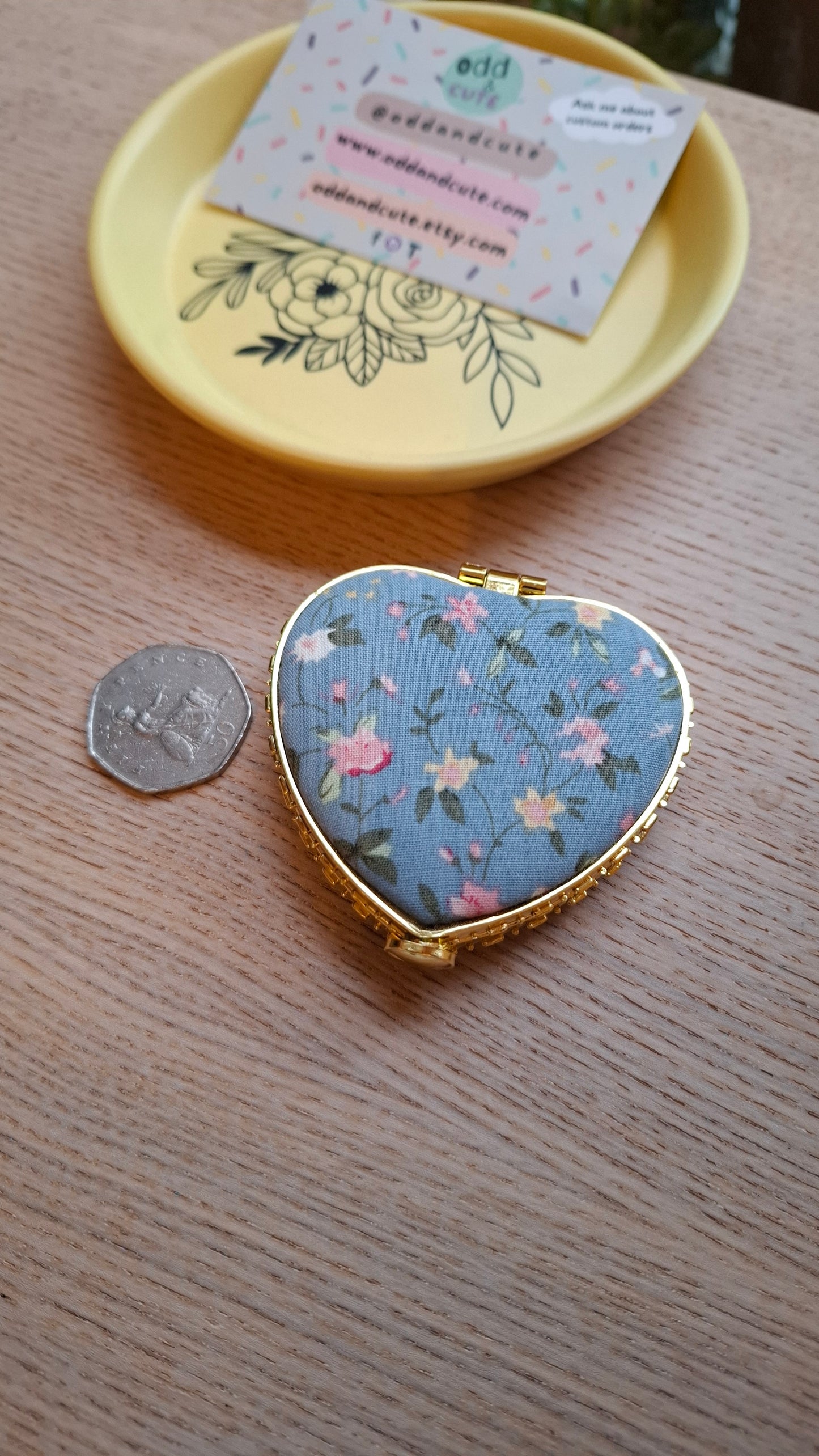 'Twat' Compact Mirror Heart Shaped
