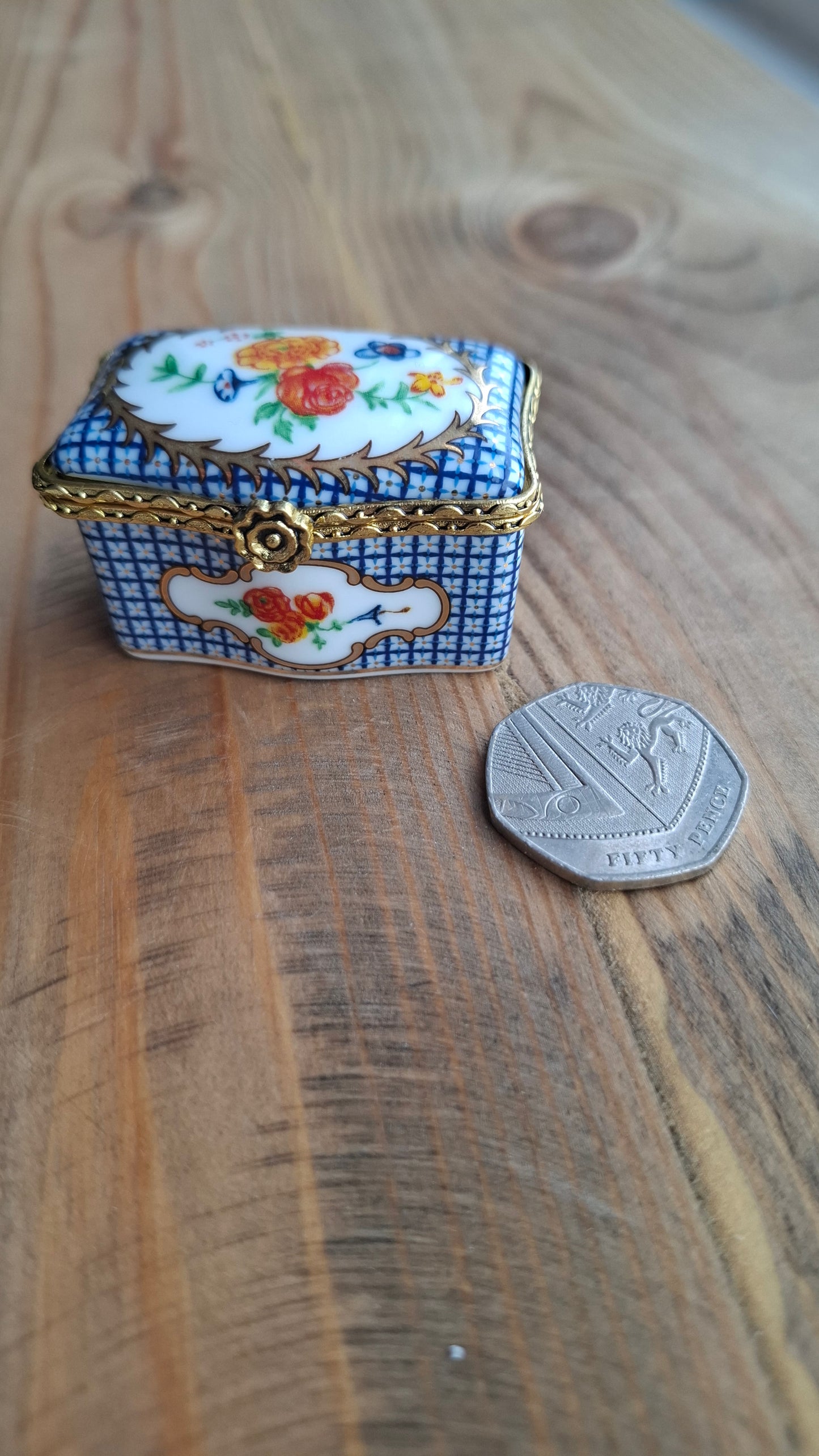 'Cunt' Upcycled Little Blue Chest Trinket Pot