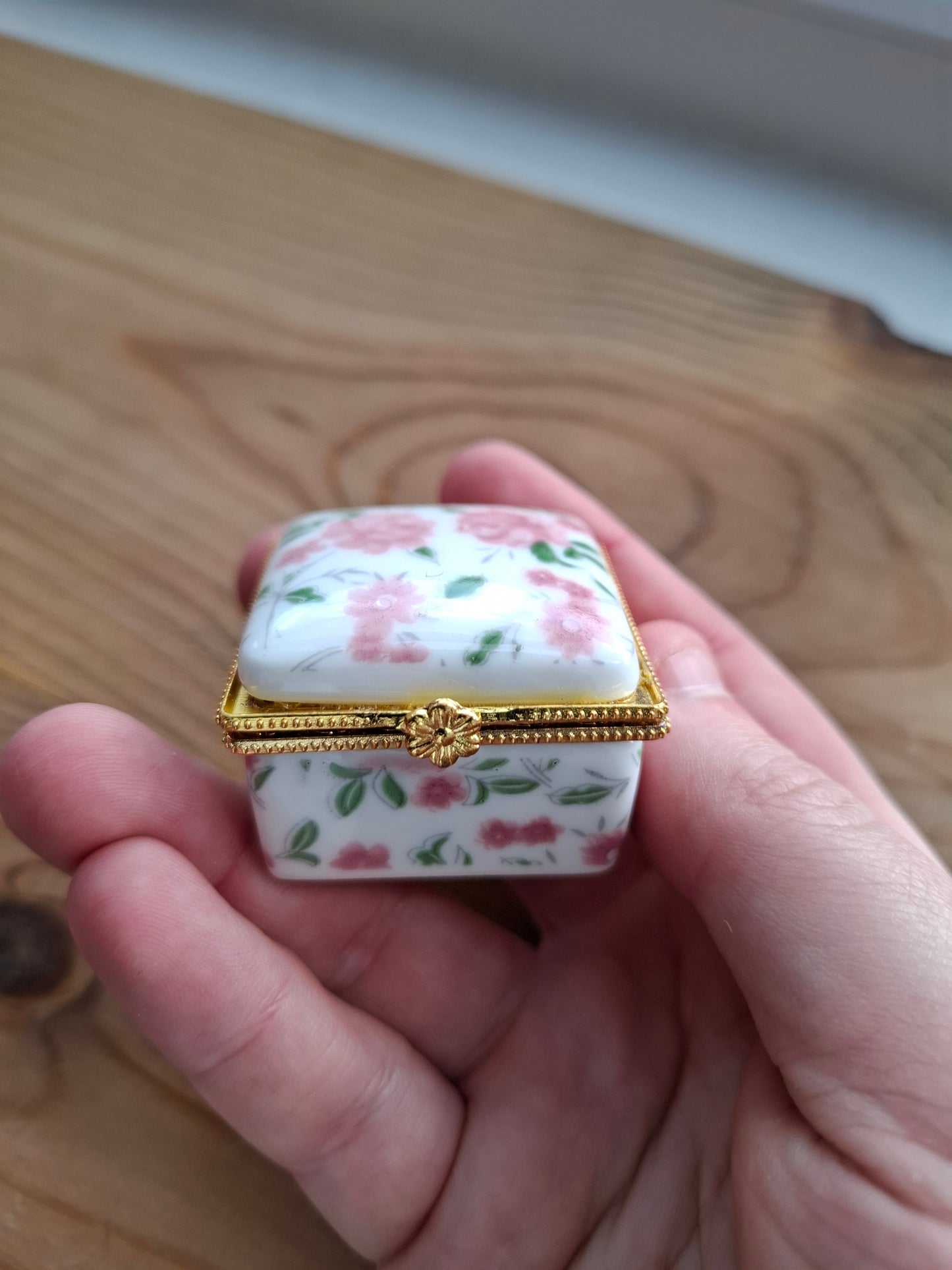 'Twat' Upcycled Mini Trinket/Pill Pot Pink Floral