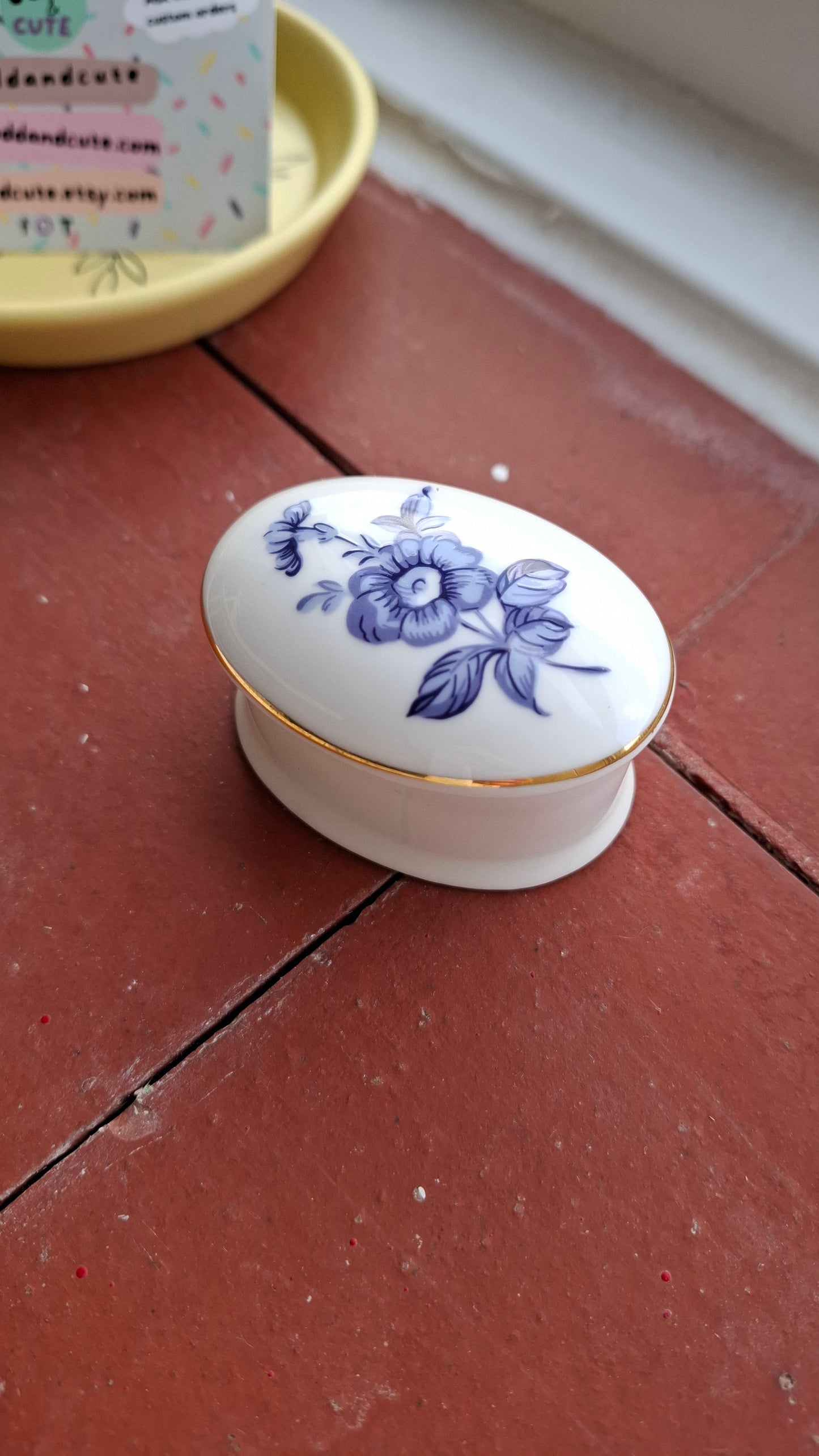 'Twat' Upcycled Oval Shaped Trinket Pot