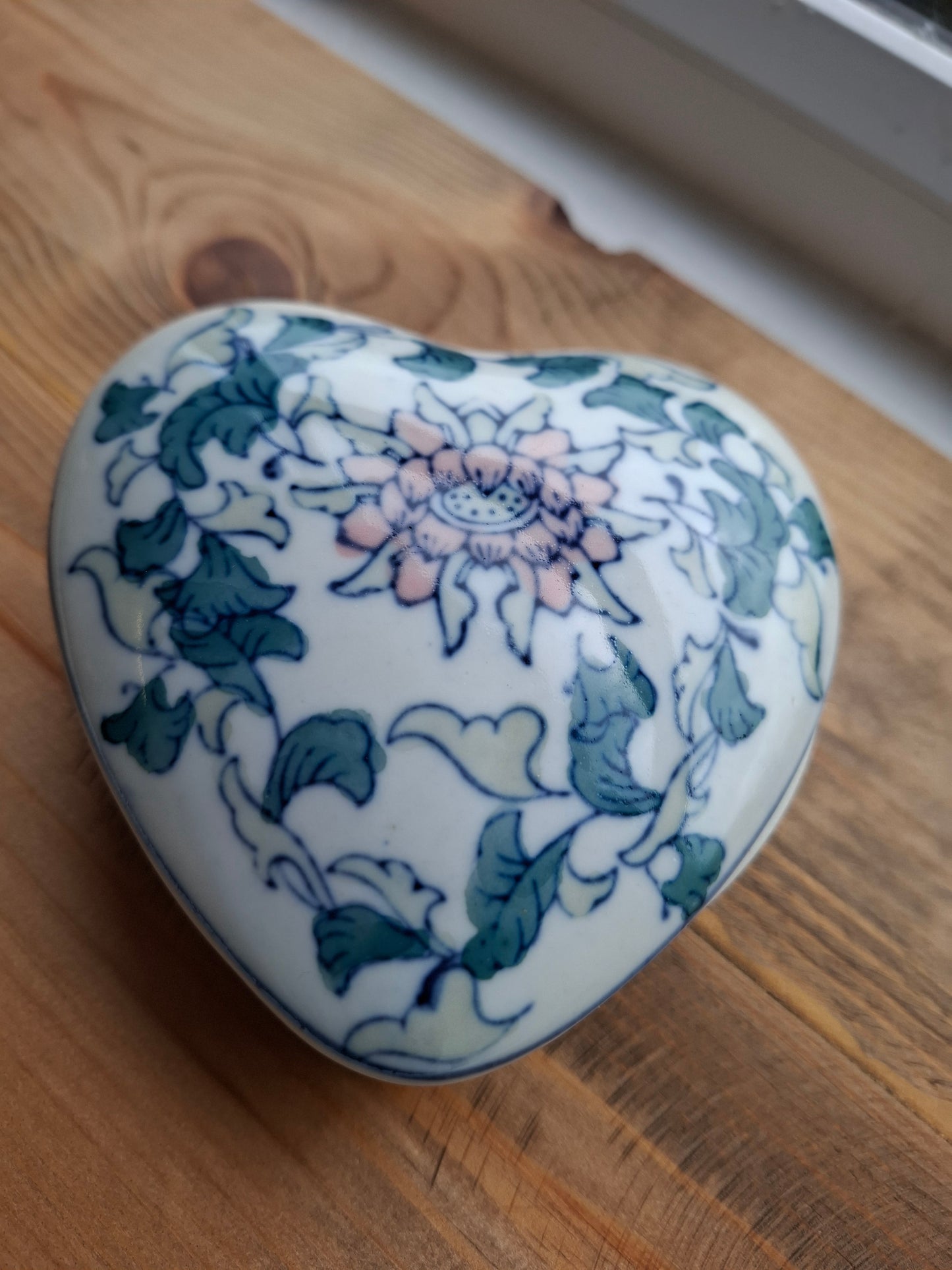 'Beef Curtains' Upcycled Heart Shaped Trinket Pot