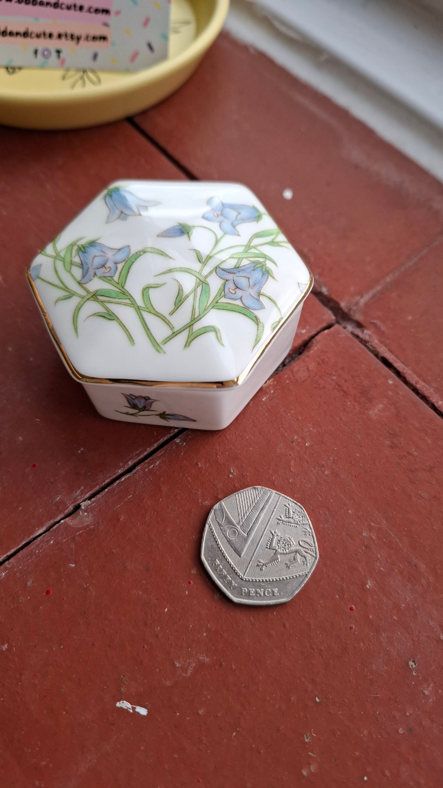 'Ball Bag' Upcycled Bluebell Trinket Pot