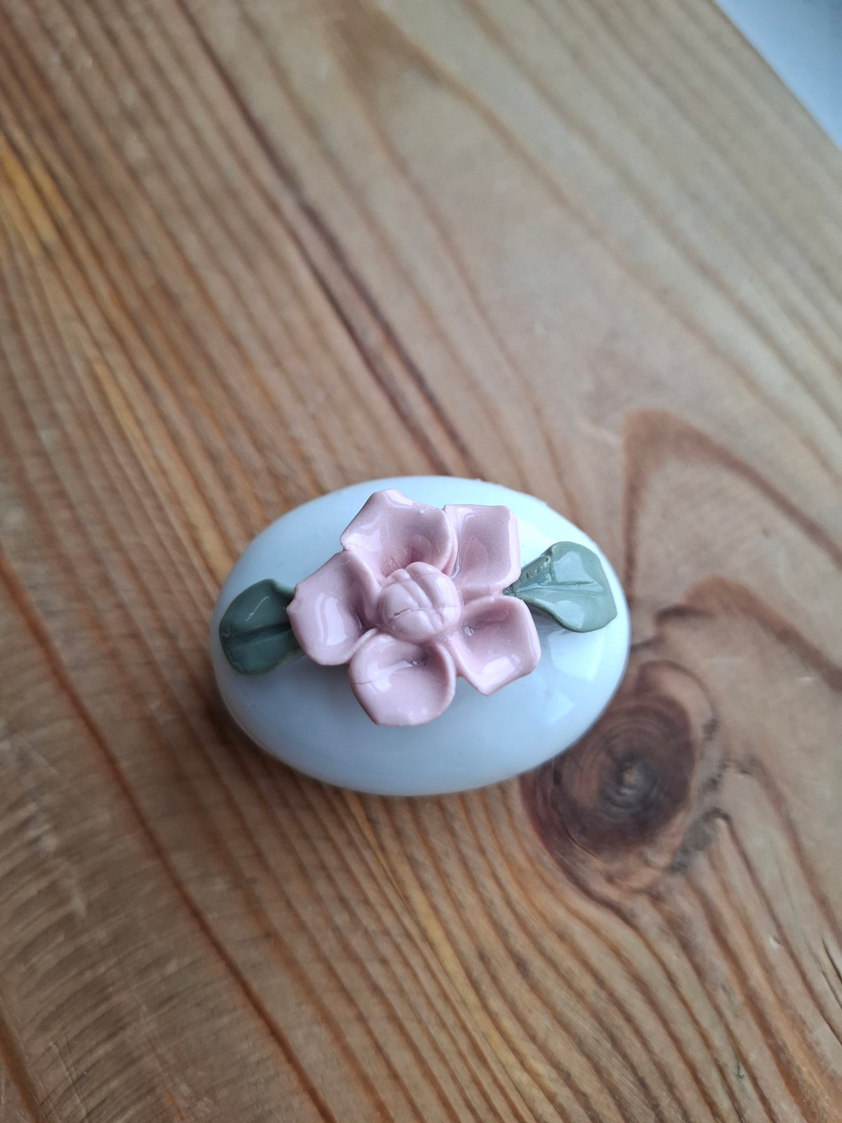 'Cunt' Upcycled Small Pink Rose Oval Shaped Trinket Pot
