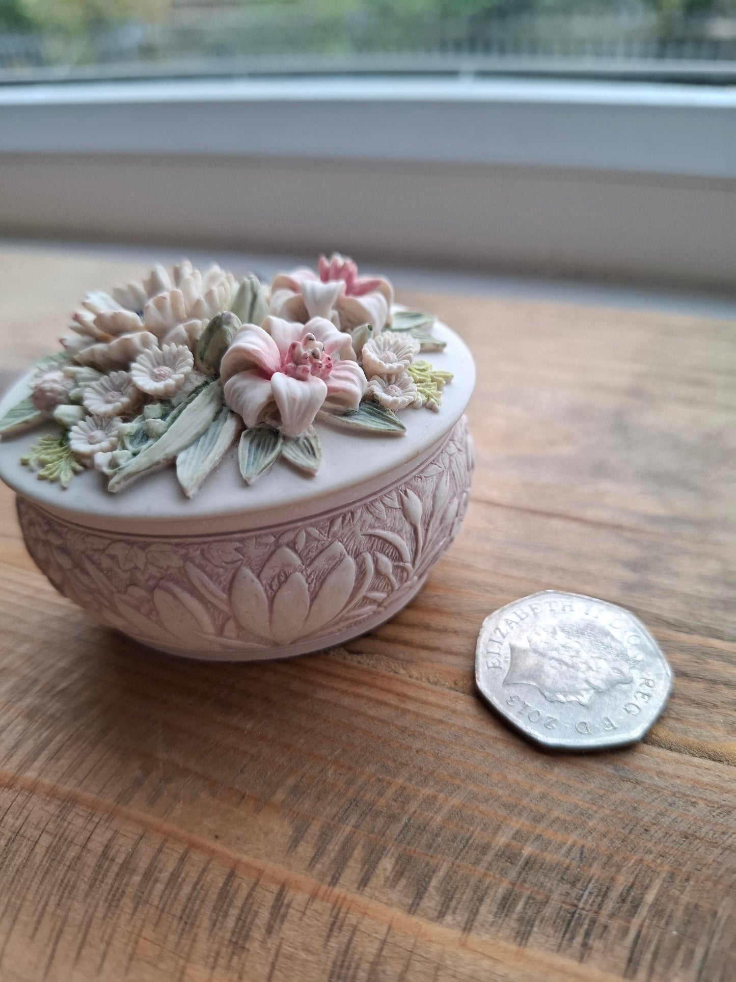 'Cunt' Upcycled Oval Shaped Floral Trinket Pot