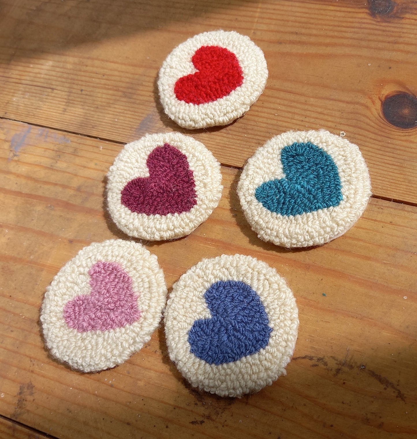 Medium Heart Wool Magnets