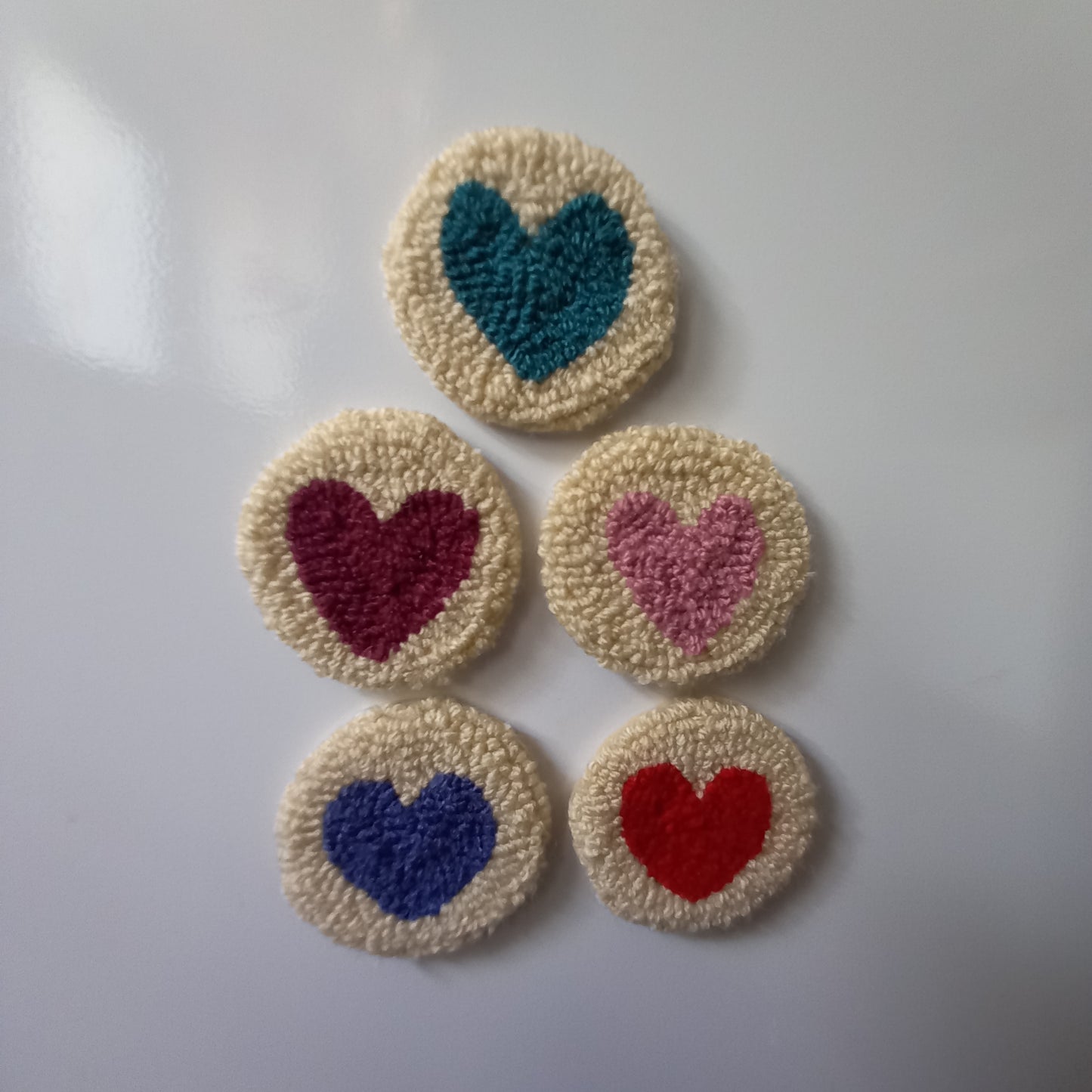 Medium Heart Wool Magnets