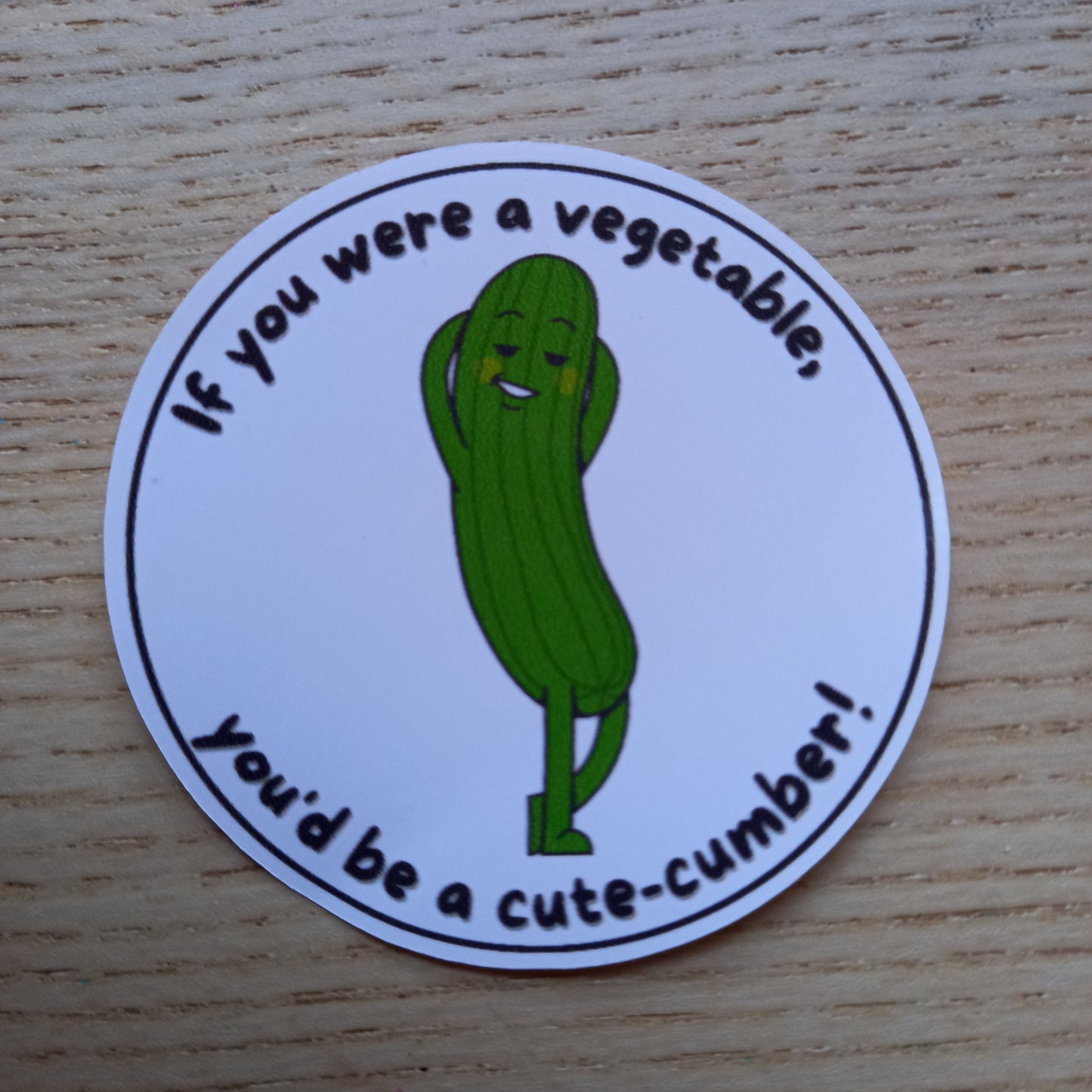 Flirty Cucumber Sticker