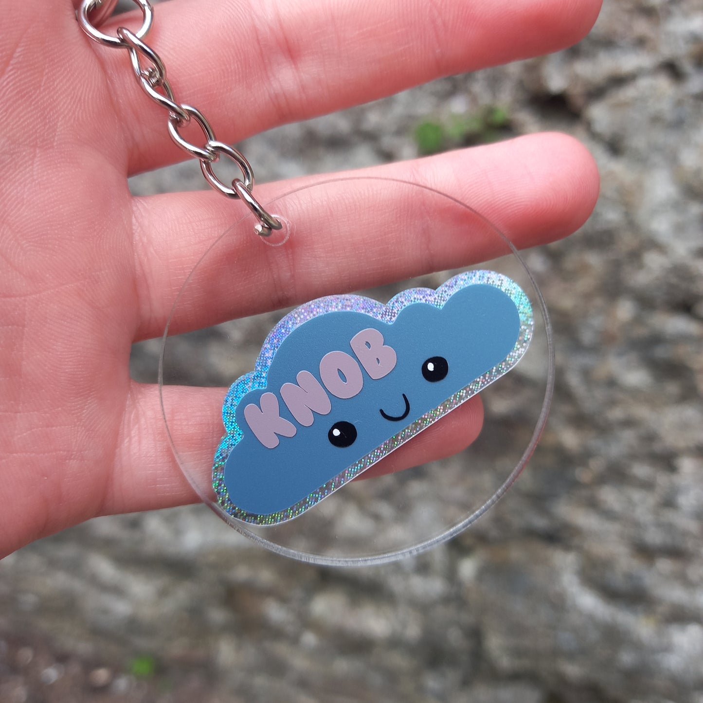 Knob Cloud Keyring