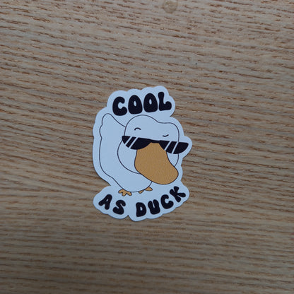 Cool As Duck Sticker