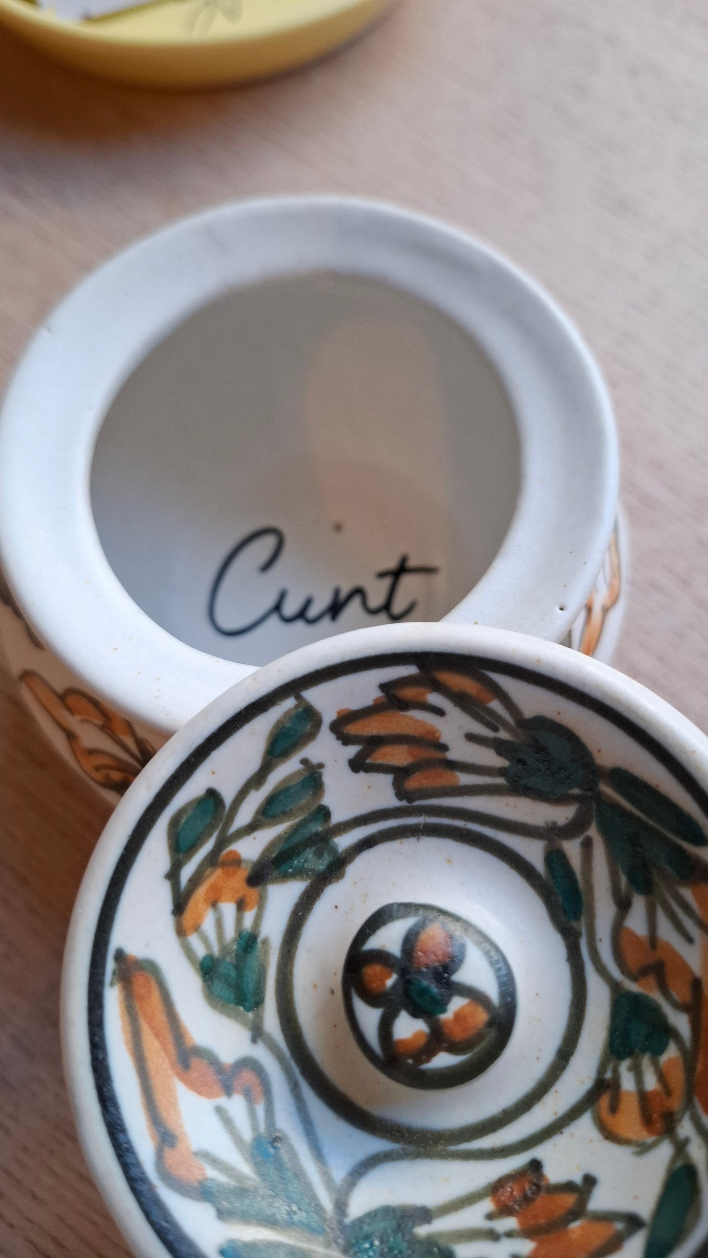'Cunt' Upcycled Chunky Lidded Pot