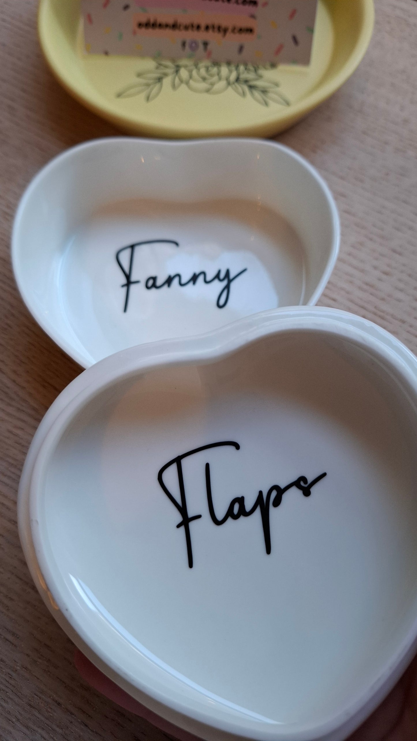 'Fanny Flaps' Upcycled Floral Heart Shaped Trinket Pot