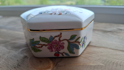 'Cunt' Upcycled Large Aynsley Hexagon Shaped Trinket Pot