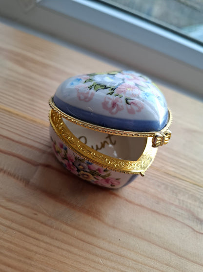 'Cunt' Upcycled Large Heart Shaped Trinket Pot With Clasp
