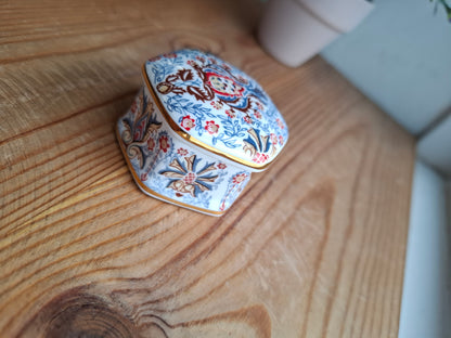 'Cunt' Upcycled Fancy Red & Blue Hexagonal Trinket Pot