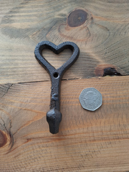 Iron Works Heart Wall Mounted Hook (CGB Giftware)
