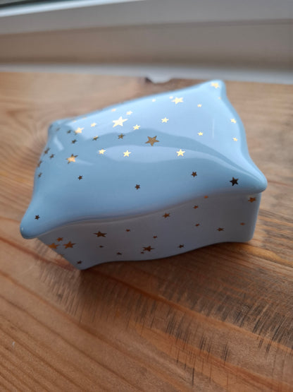 'Knob Head' Upcycled Rectangular Starry Trinket Pot