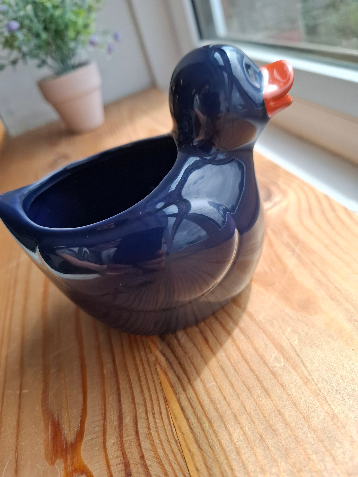 'Cunt' Upcycled Dark Blue Duck Ornament