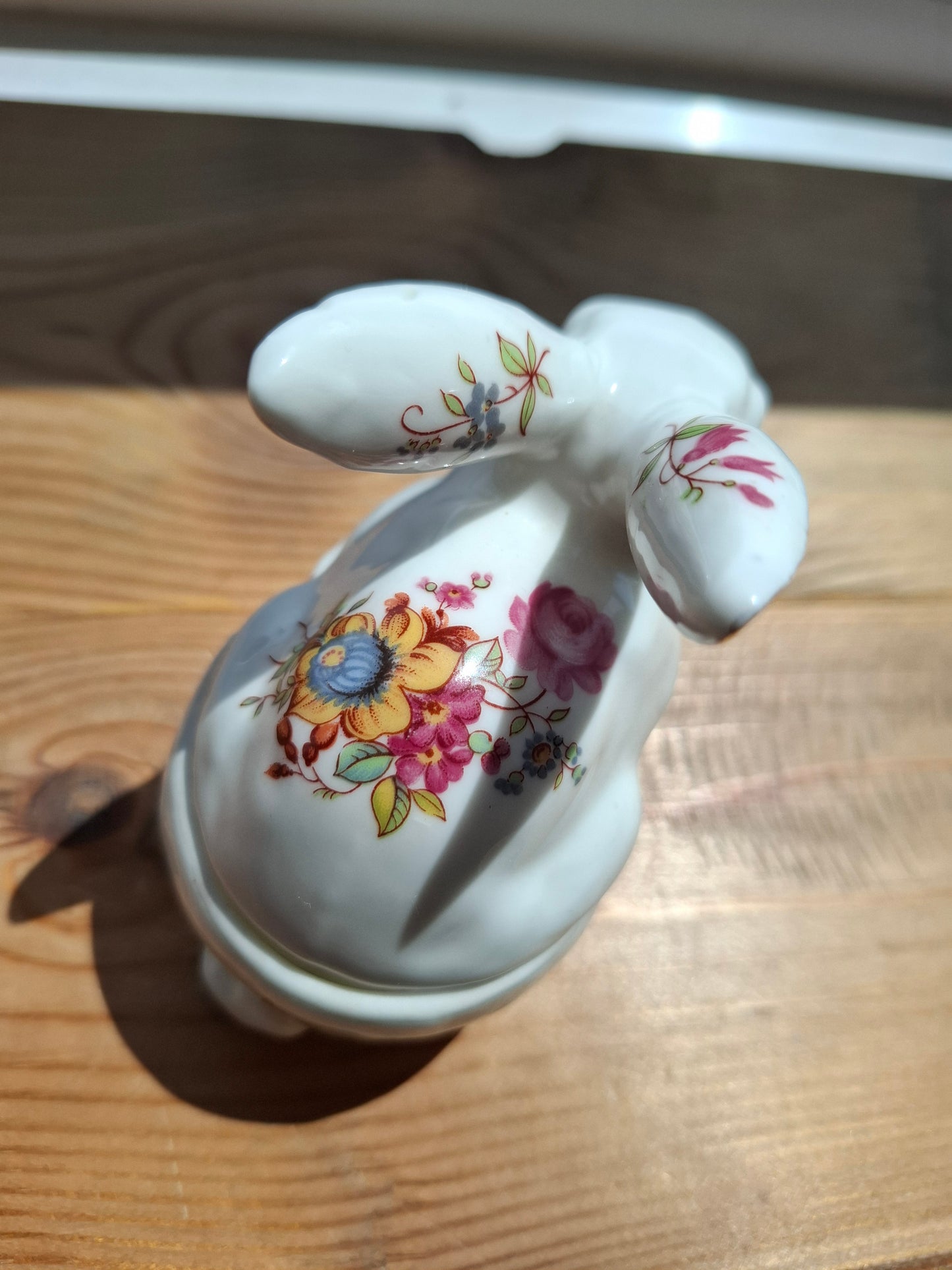 'Cunt' Upcycled White Floral Rabbit Trinket Pot