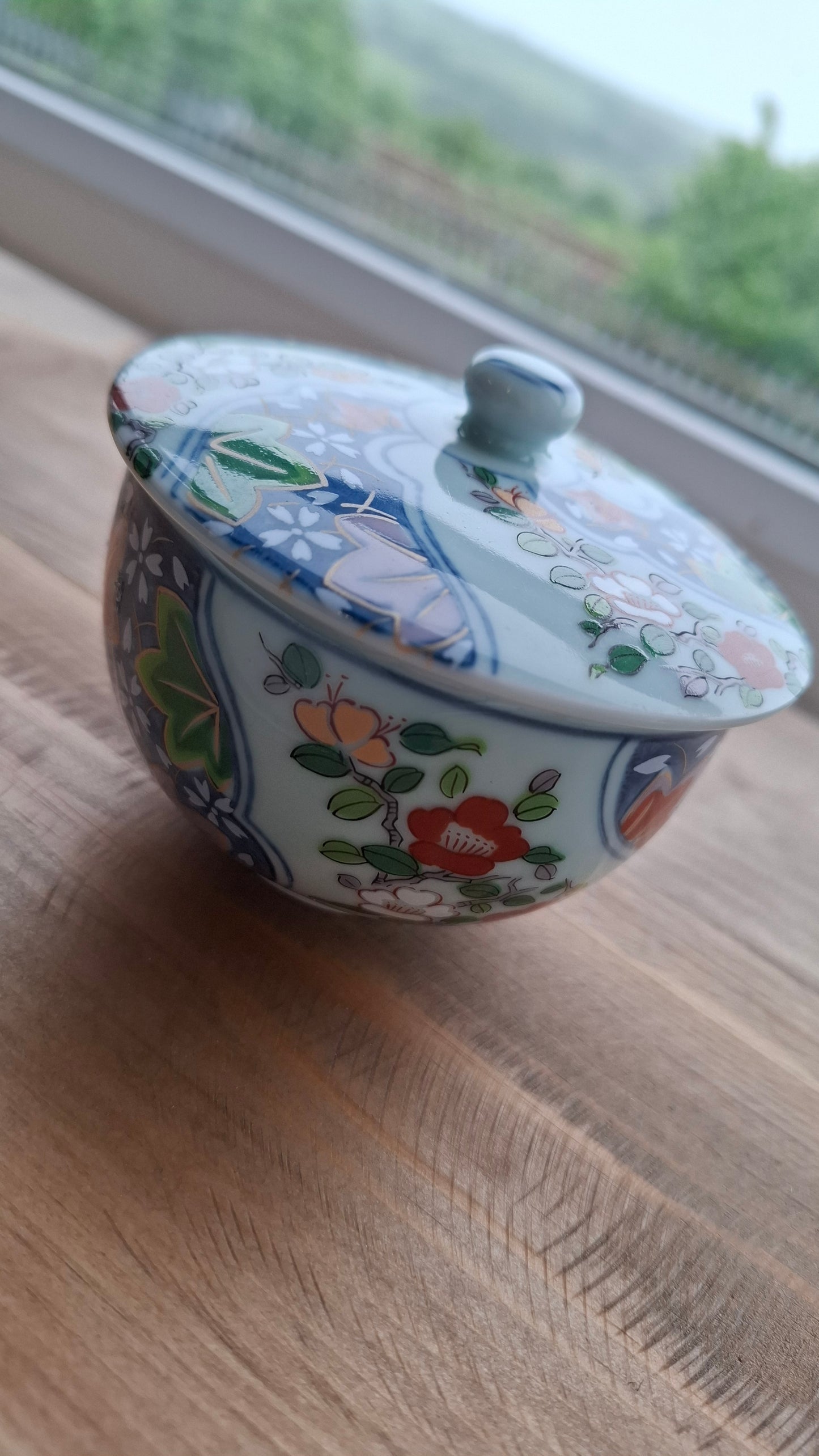 'Twat Flaps' Upcycled Blue Fancy Ceramic Pot