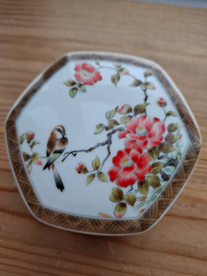 'Fanny Flaps' Upcycled Birdy Floral Trinket Pot